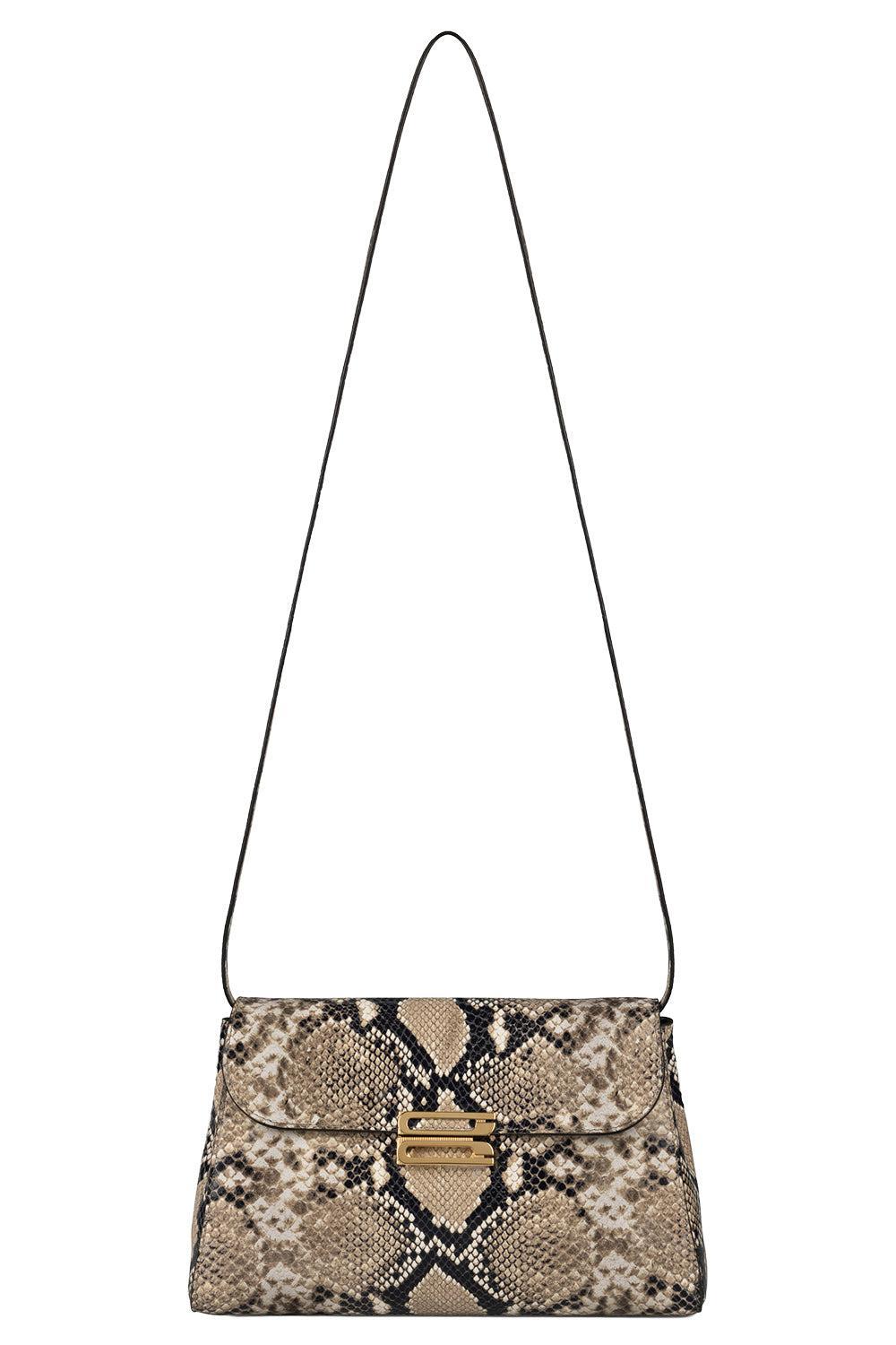 Dorian Trapeze Bag - Natural Brown-ANIMAL-HANDBAGSHOULDER-VICTORIA BECKHAM