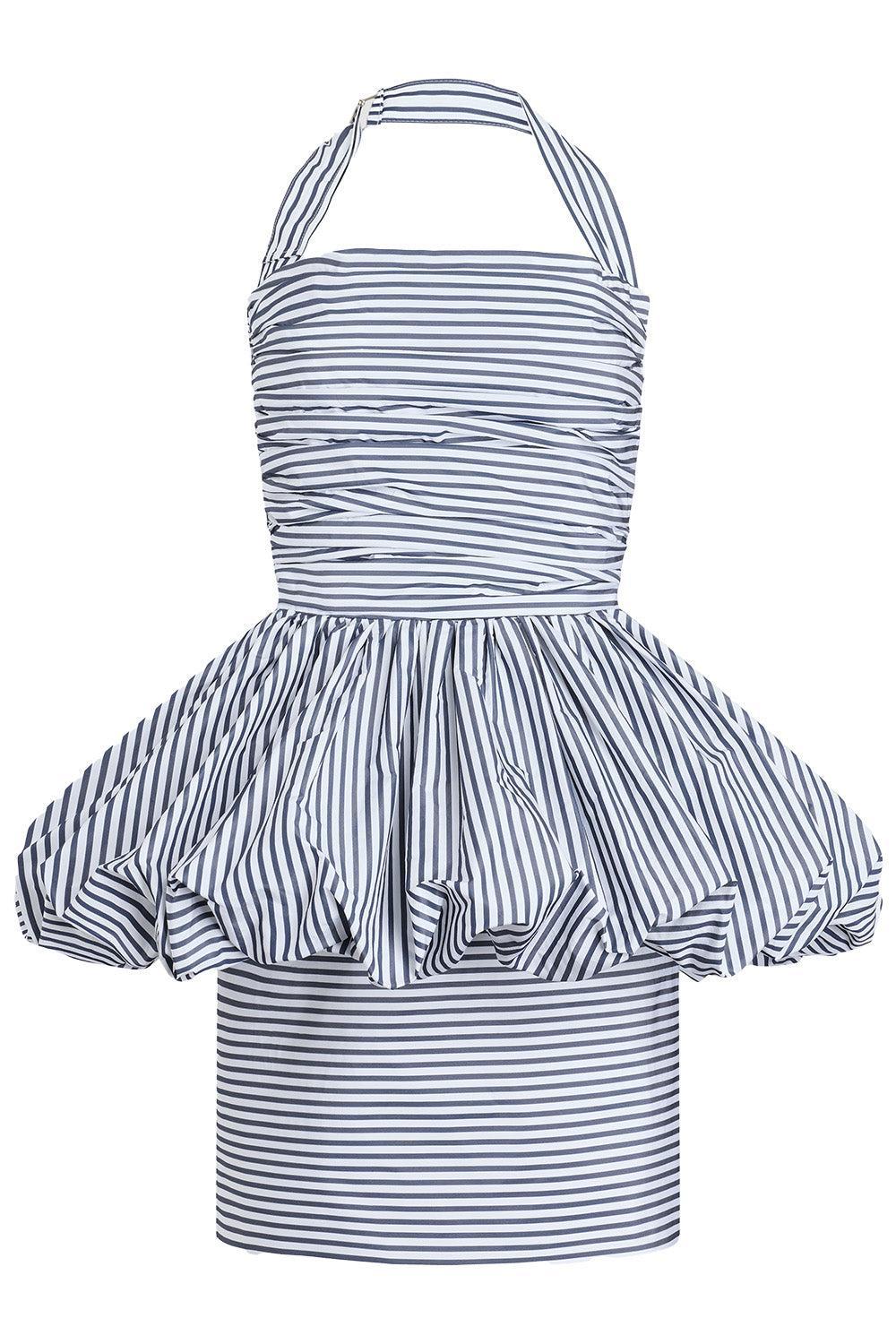 Bloomer Mini Dress-STRIPE-34-CLOTHINGDRESSCASUAL-PATOU