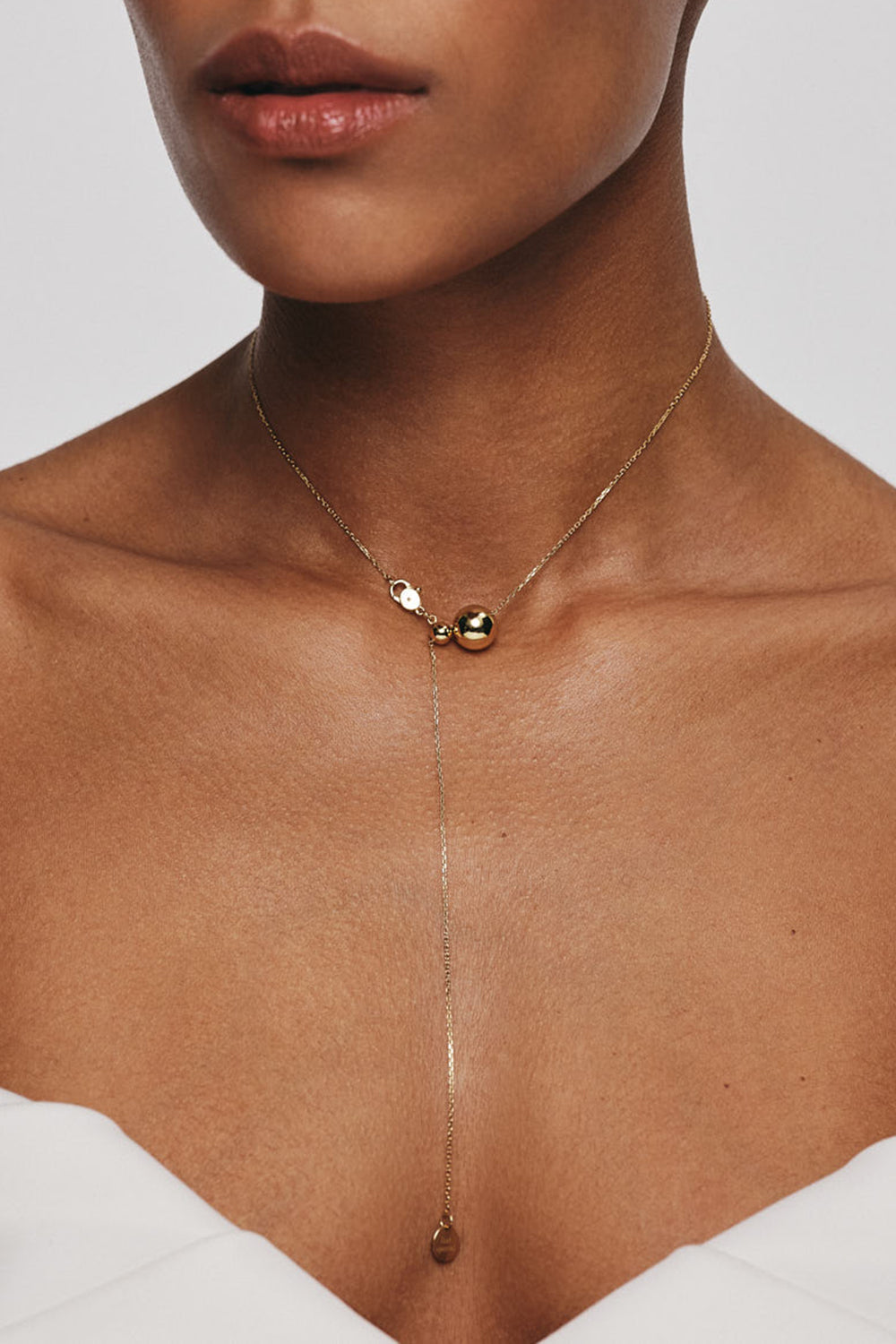 Semi-Orb Necklace - Yellow Gold