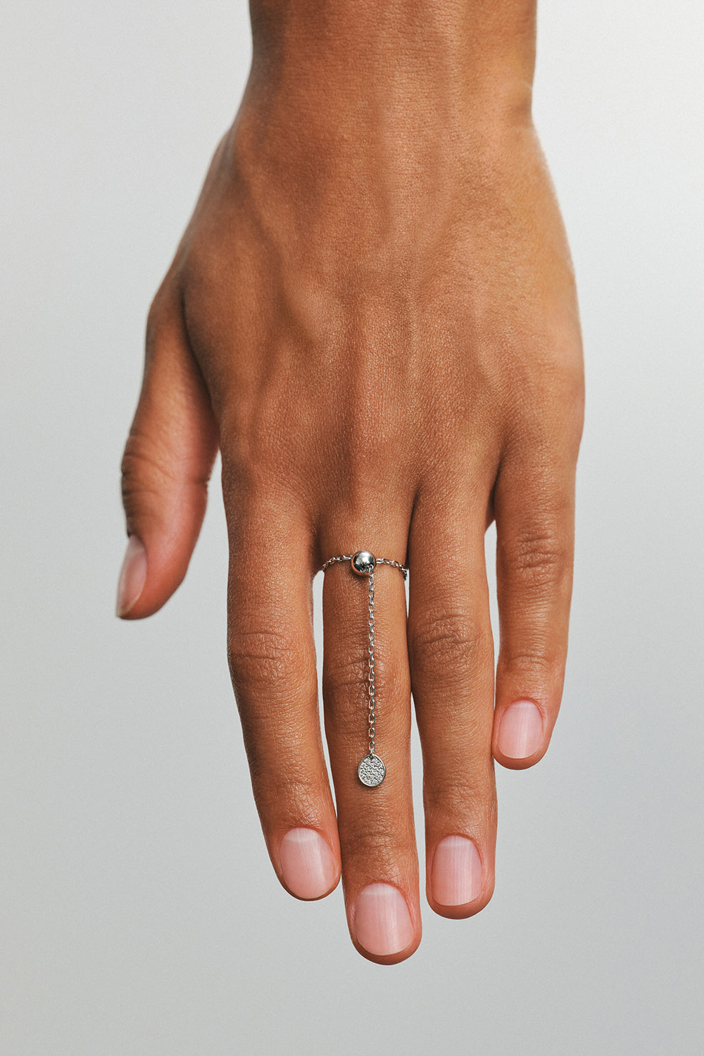 Diamond Flat Charm Transformer Ring - White Gold