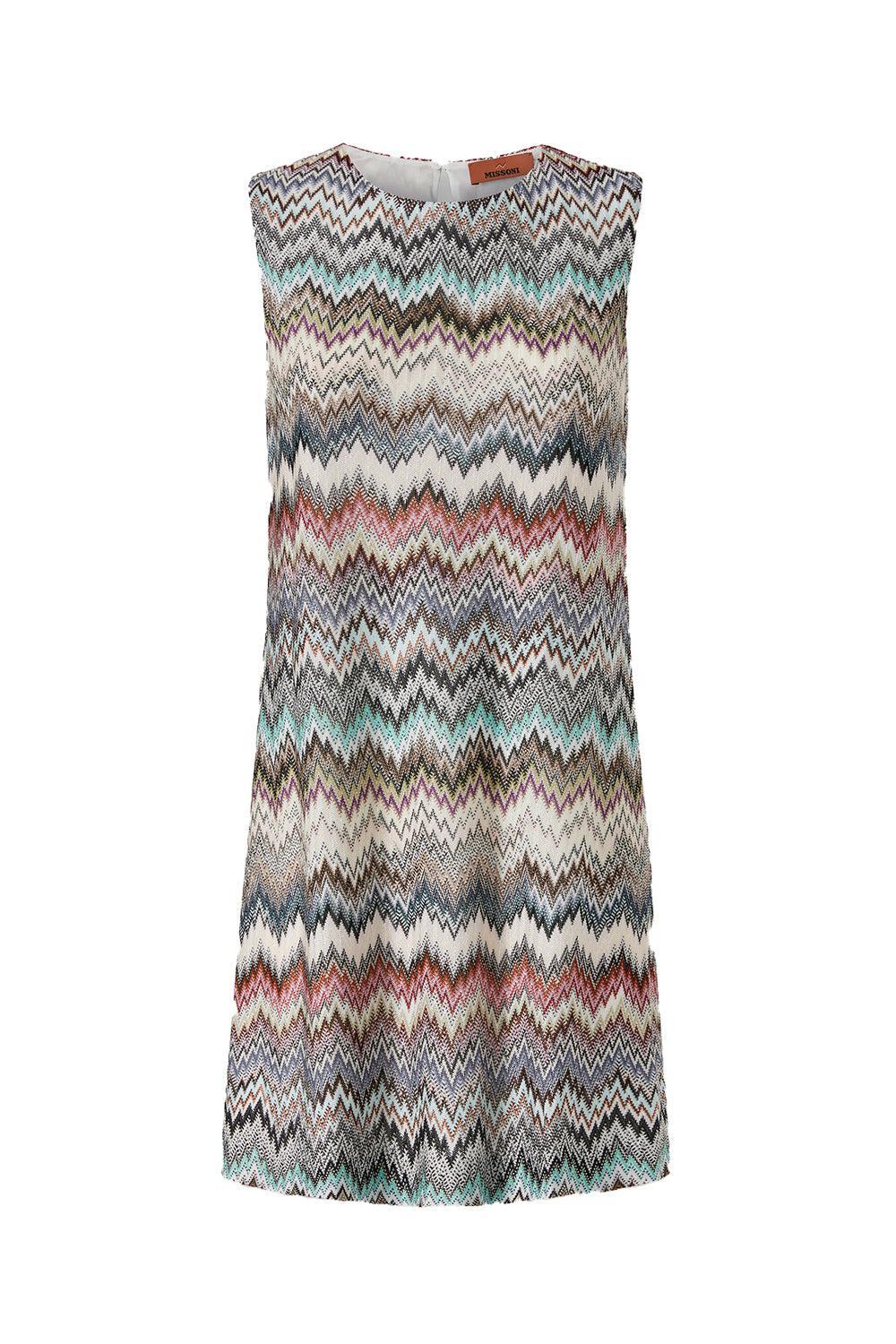 Sleeveless Short Dress-WLTBLBR-38-CLOTHINGDRESSCASUAL-MISSONI