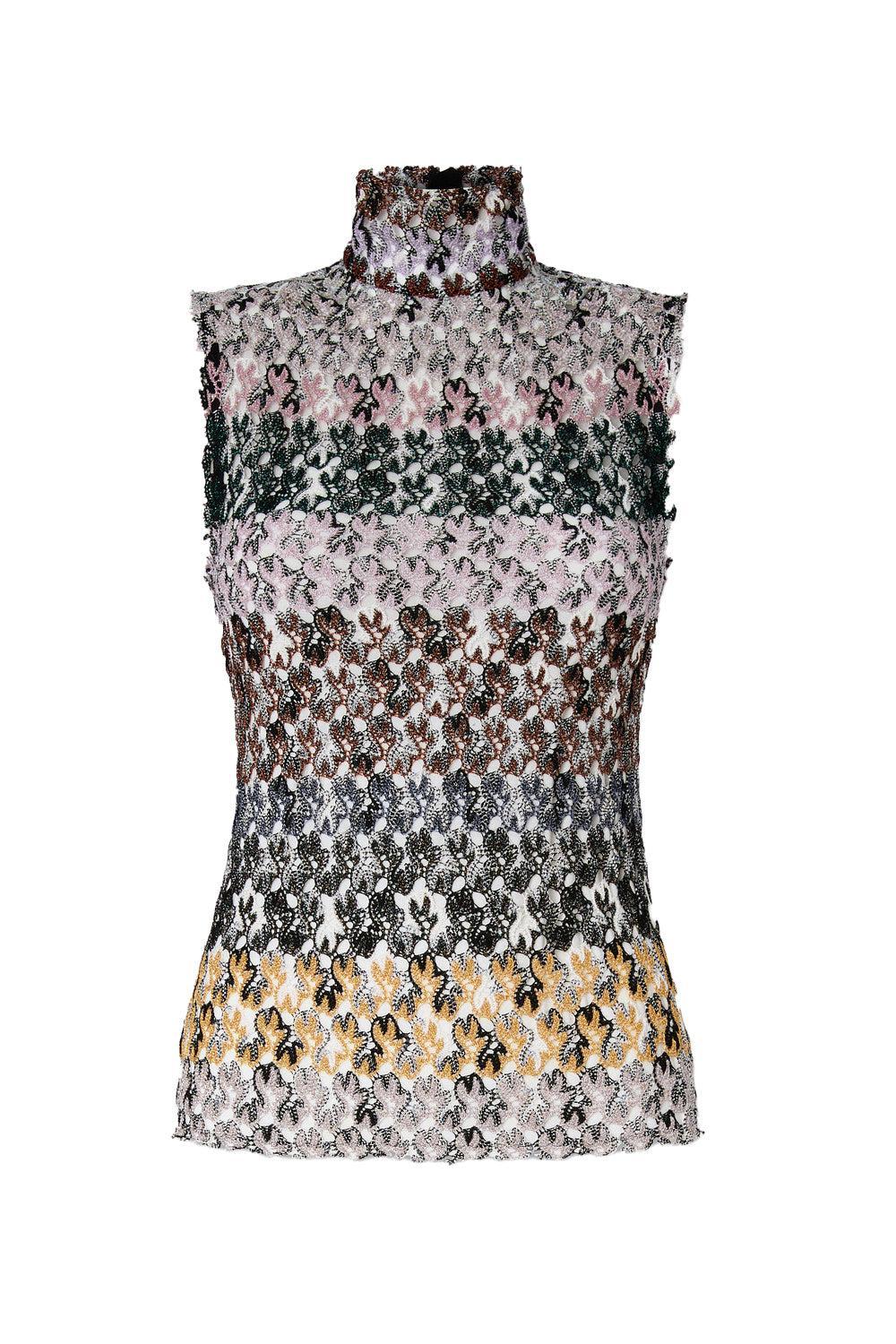 Sleeveless Turtleneck Top-MULTI-38-CLOTHINGTOPKNITS-MISSONI