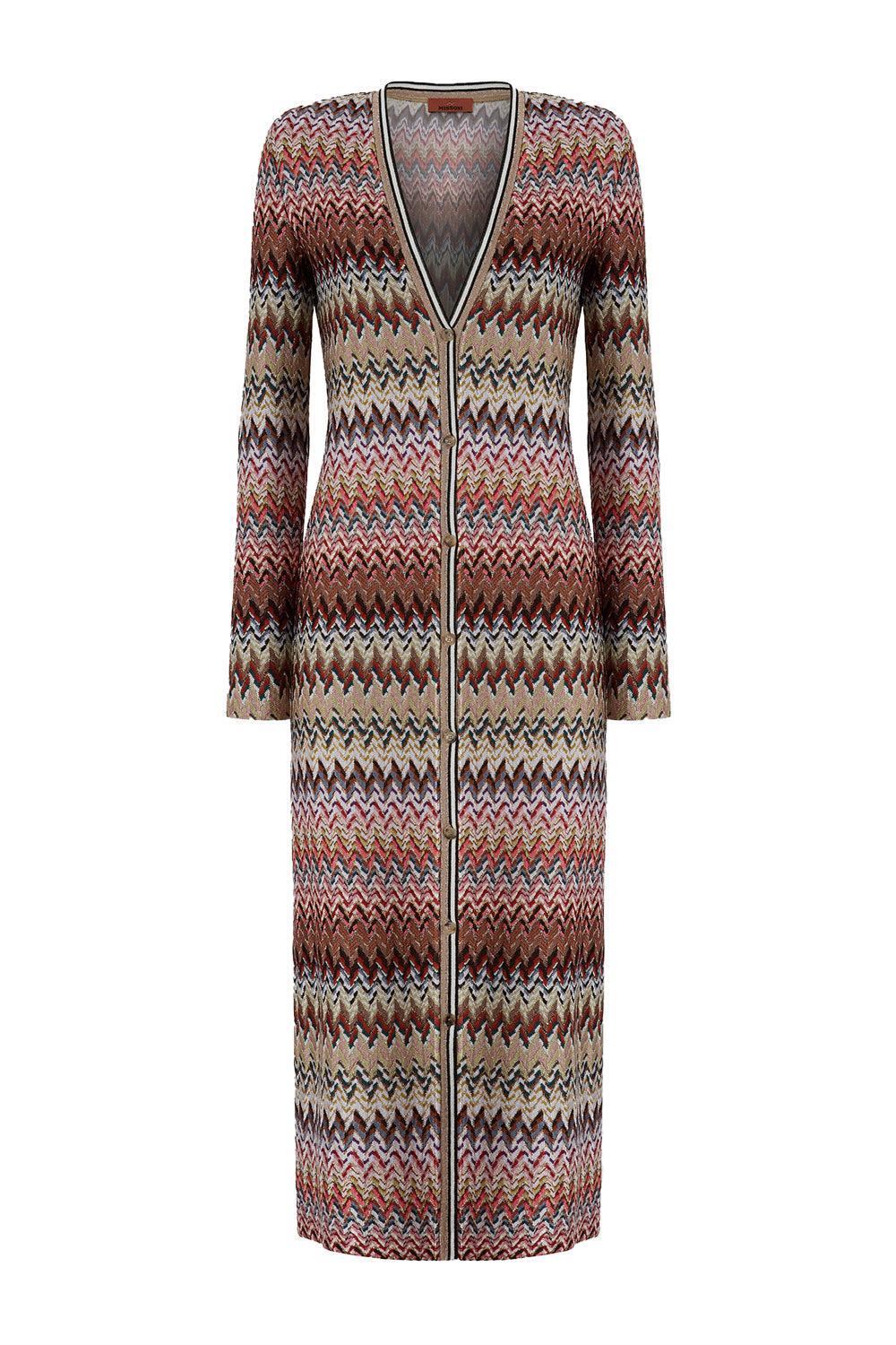 Long Button Front Cardigan-MULTI-40-CLOTHINGDRESSCASUAL-MISSONI