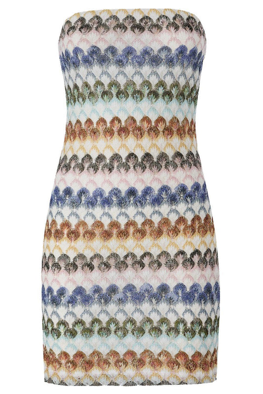 Short Knit Dress - Multicolor Light-GEOMETRC-40-CLOTHINGDRESSCASUAL-MISSONI