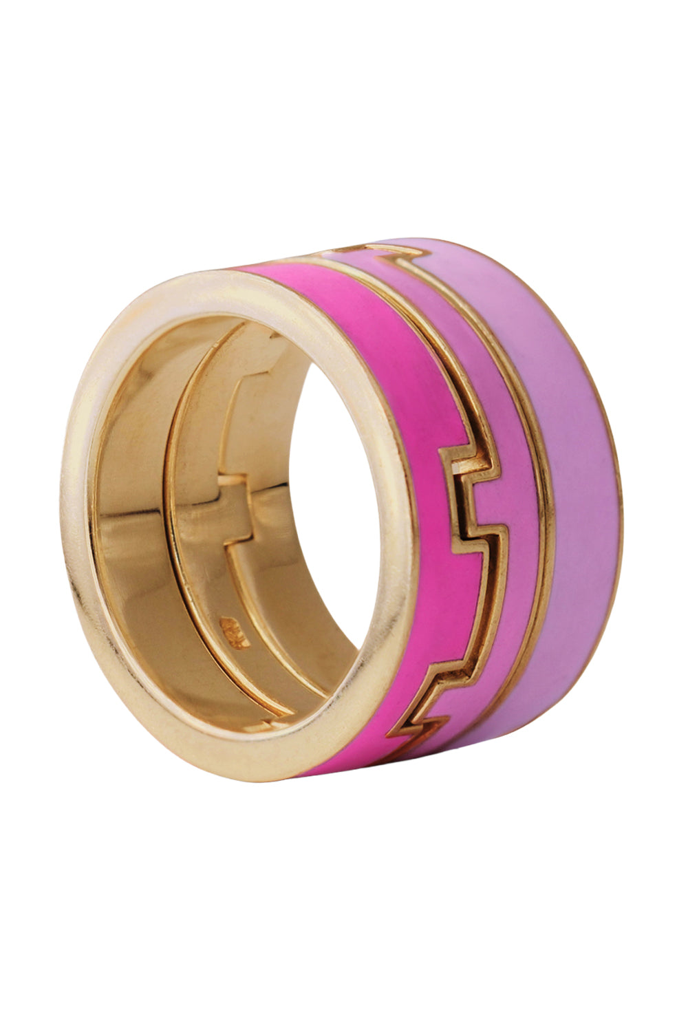 Pink Tetris Trio Ring