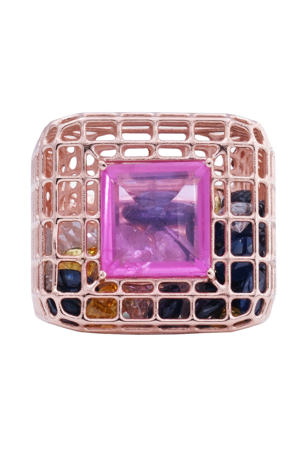 Pink Sapphire Loud Cagey Ring