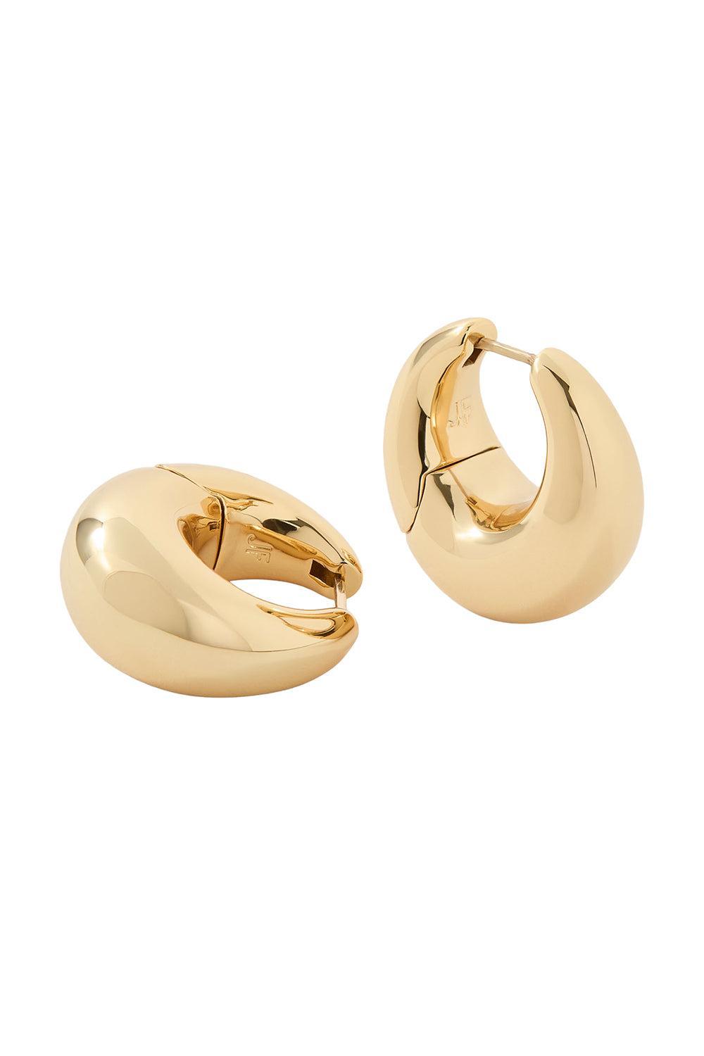 Puffy Hinged Huggie Earrings-YELLOW GOLD-JEWELRYBOUTIQUEEARRING-JENNIFER FISHER