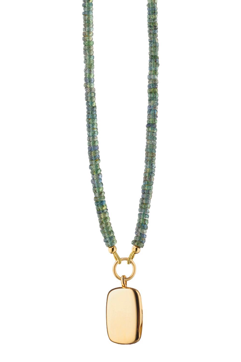 Green Sapphire Strand Slim Britt Locket Necklace-YELLOW GOLD-18-JEWELRYFINE JEWELNECKLACE O-MONICA RICH KOSANN