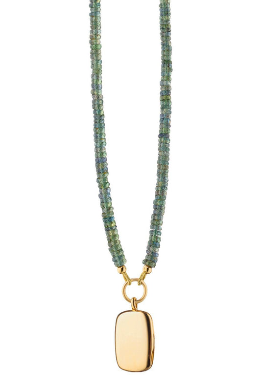 Green Sapphire Strand Slim Britt Locket Necklace-YELLOW GOLD-18-JEWELRYFINE JEWELNECKLACE O-MONICA RICH KOSANN