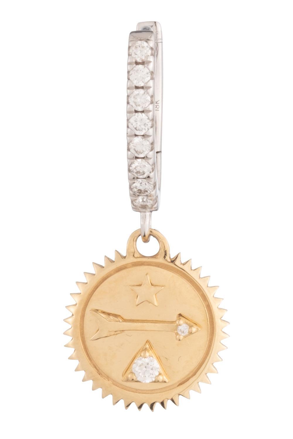 Dream - Miniature Medallion Earring-YELLOW WHITE-JEWELRYFINE JEWELEARRING-FOUNDRAE