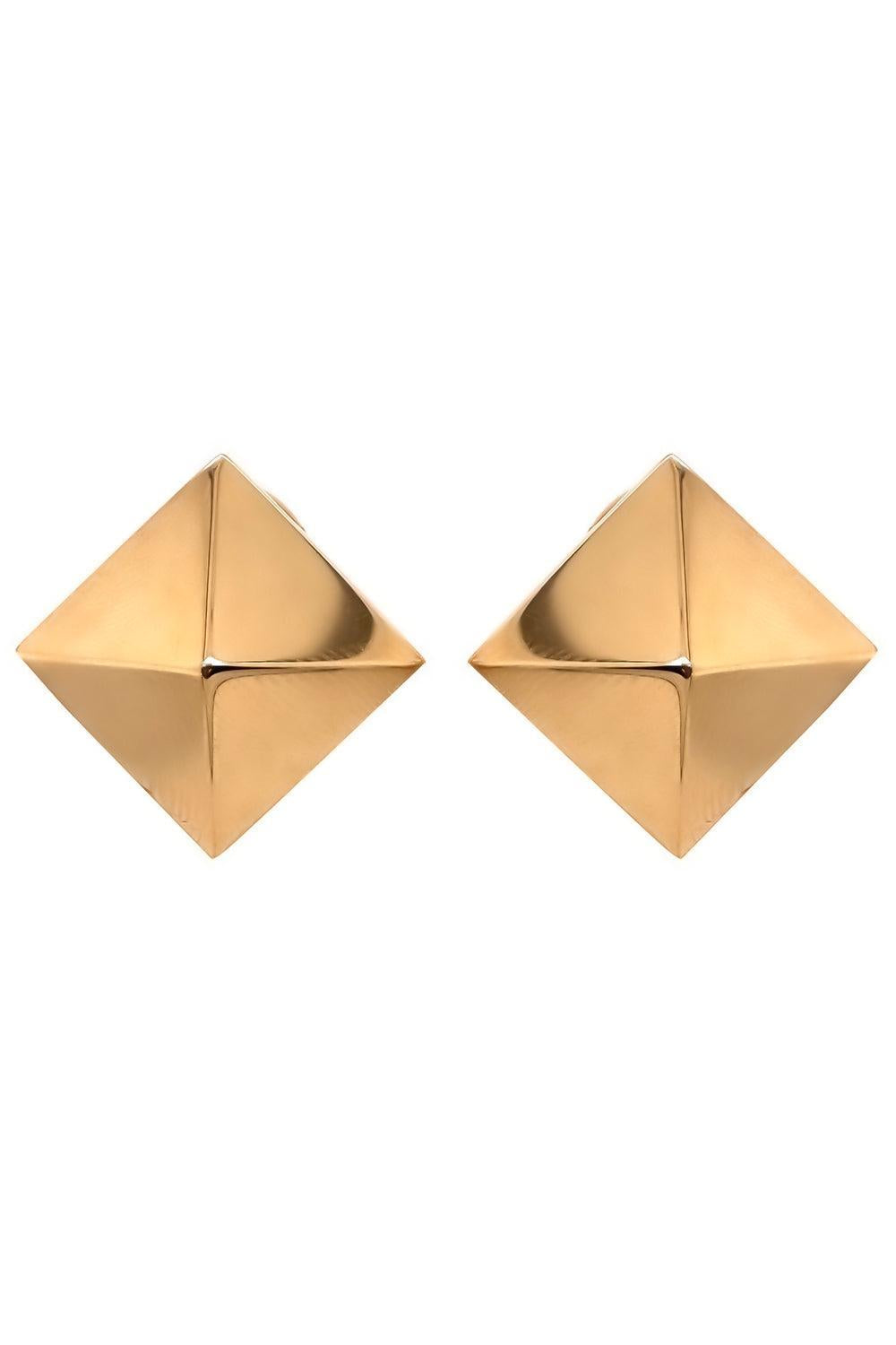 Piramide Stud Earrings-YELLOW GOLD-JEWELRYFINE JEWELEARRING-ALETTO BROTHERS