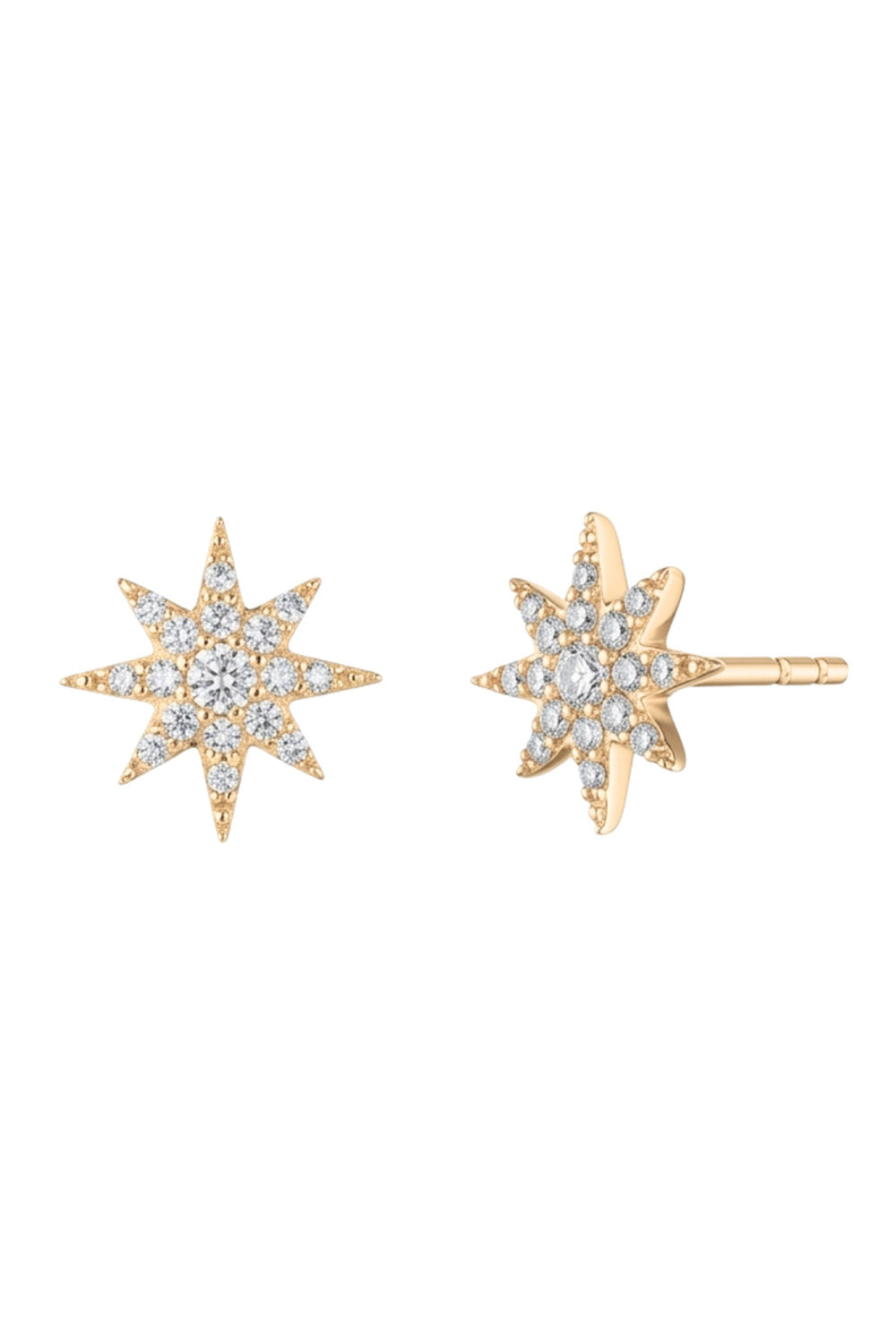 Diamond North Star Earrings