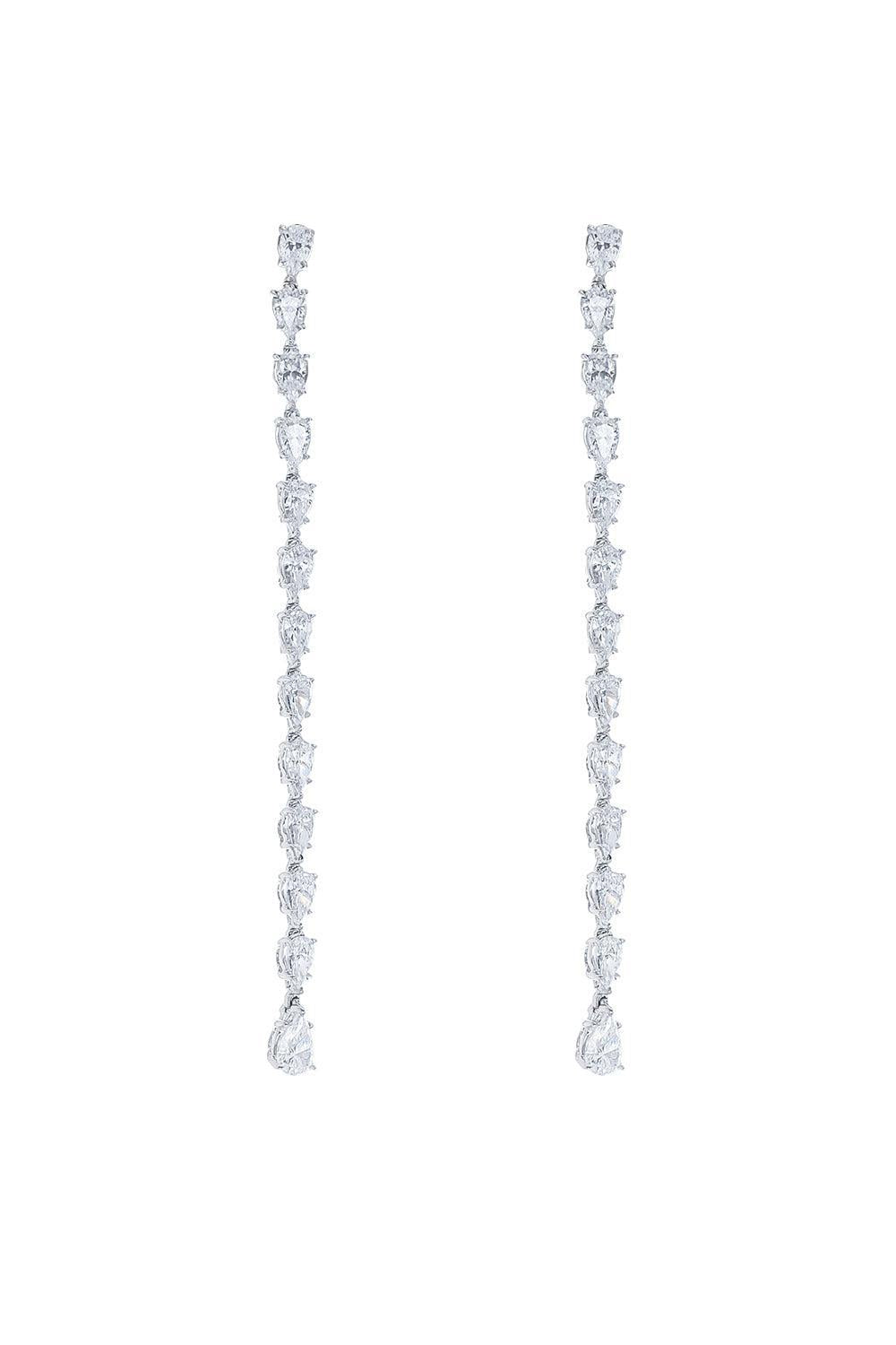 Cz Line Earrings-WHITE GOLD-JEWELRYBOUTIQUEEARRING-FANTASIA by DESERIO