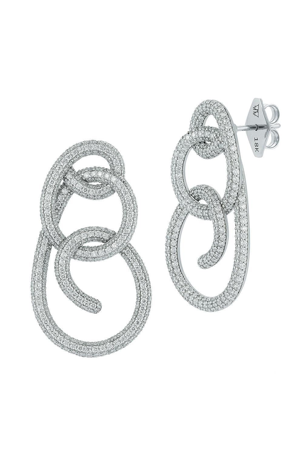 Diamond Thoby Spiral Earrings-WHITE GOLD-JEWELRYFINE JEWELEARRING-WALTERS FAITH