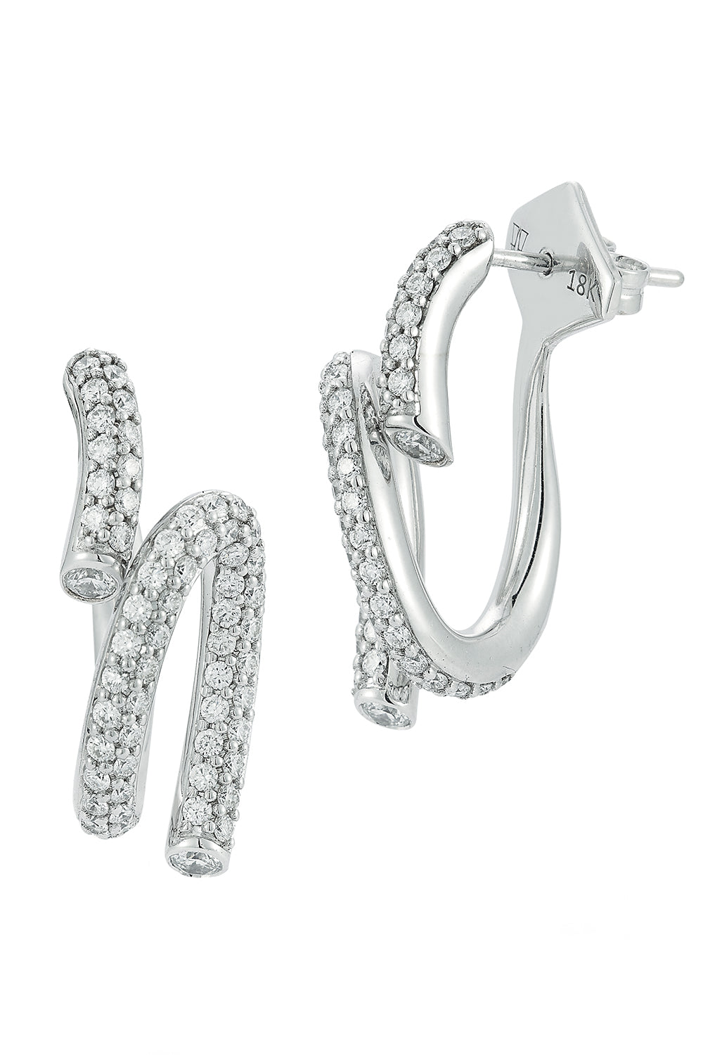 Diamond Thoby Duet Earrings-WHITE GOLD-JEWELRYFINE JEWELEARRING-WALTERS FAITH