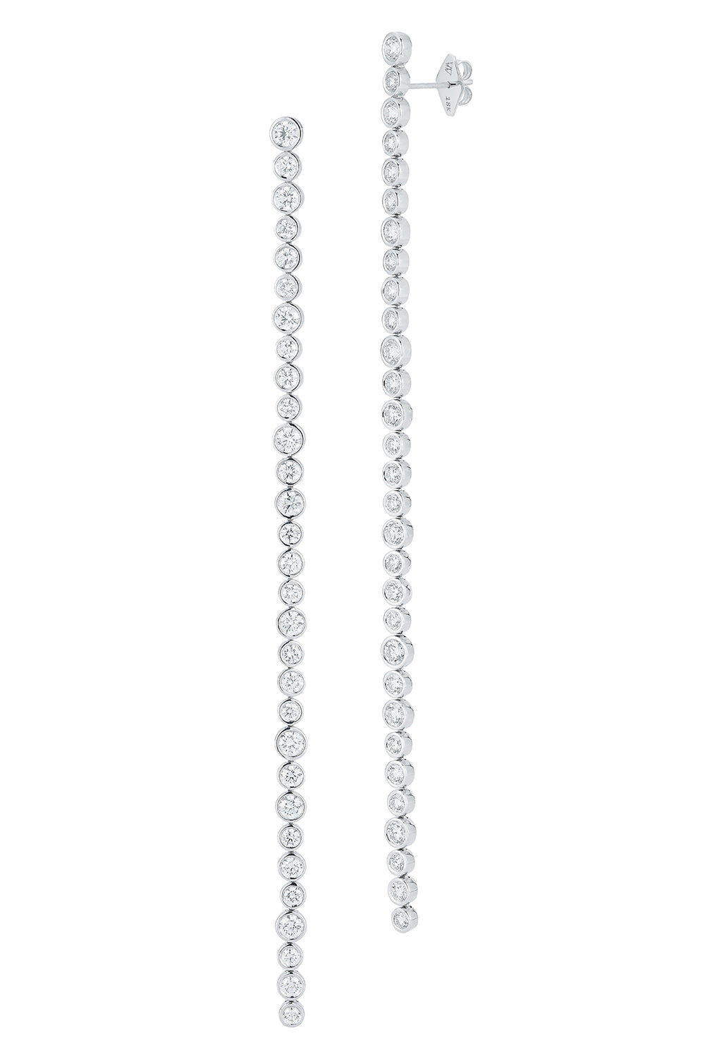 Diamond Bezel Duster Drop Earrings