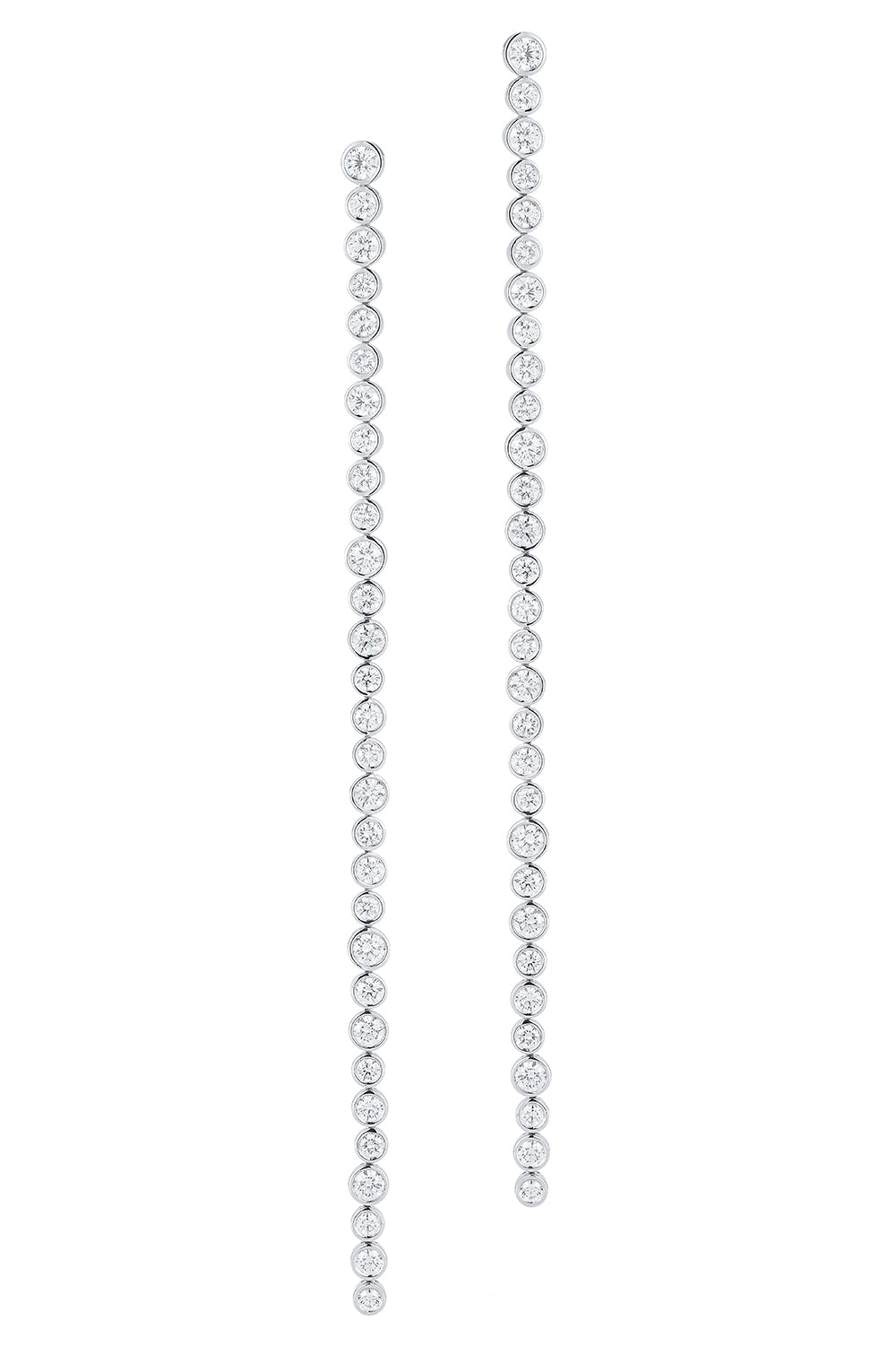 Diamond Bezel Duster Drop Earrings