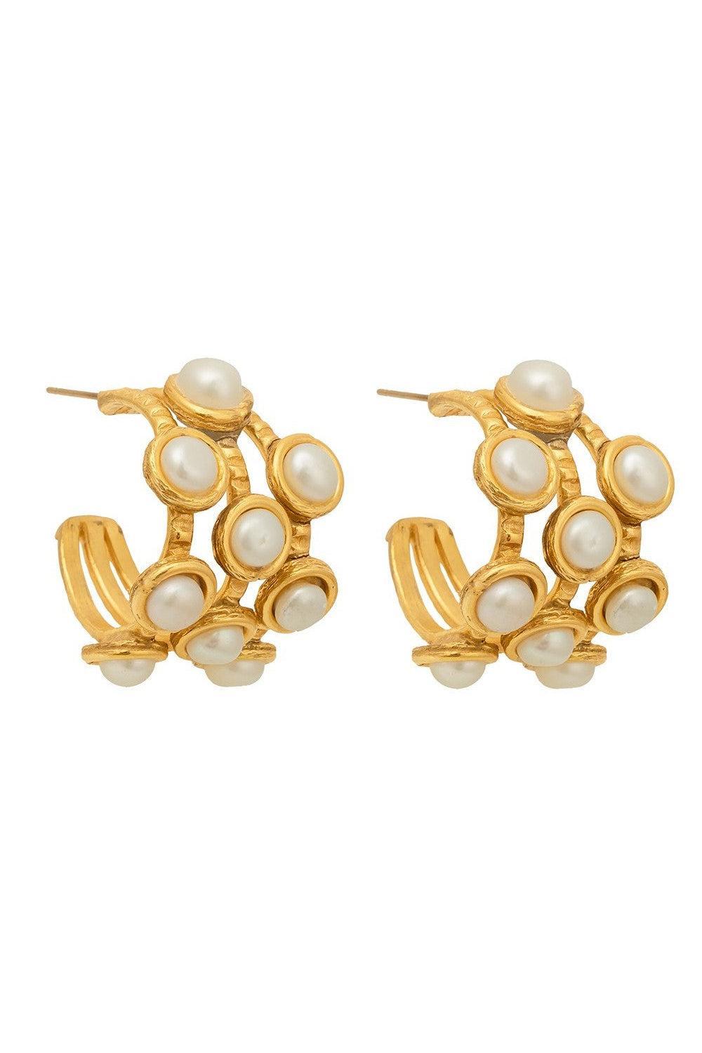 Thalits Pearl Earrings-YELLOW-JEWELRYBOUTIQUEEARRING-SYLVIA TOLEDANO