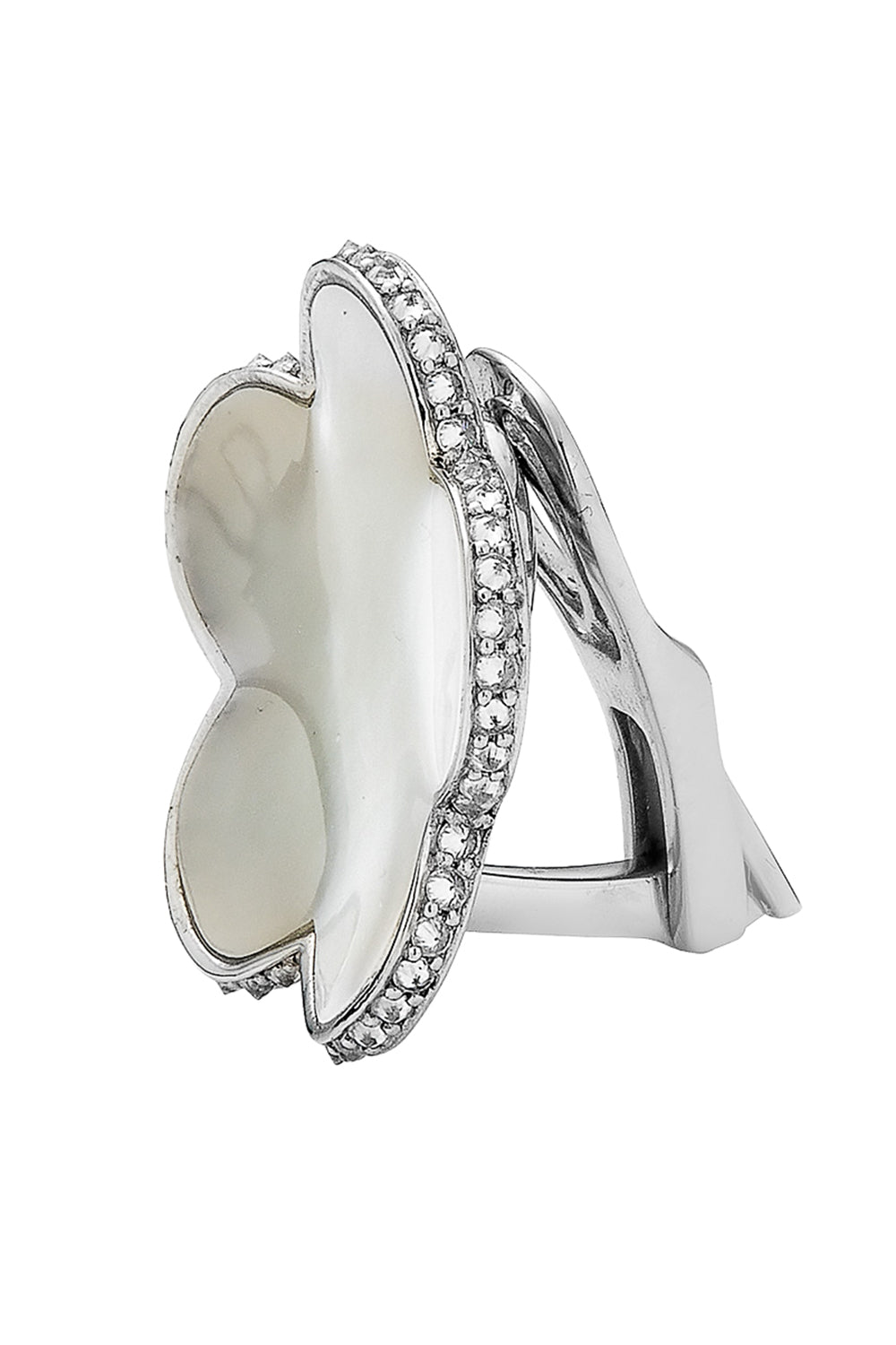Pearl Small Flower Earrings-WHITE GOLD-JEWELRYFINE JEWELEARRING-PIRANESI