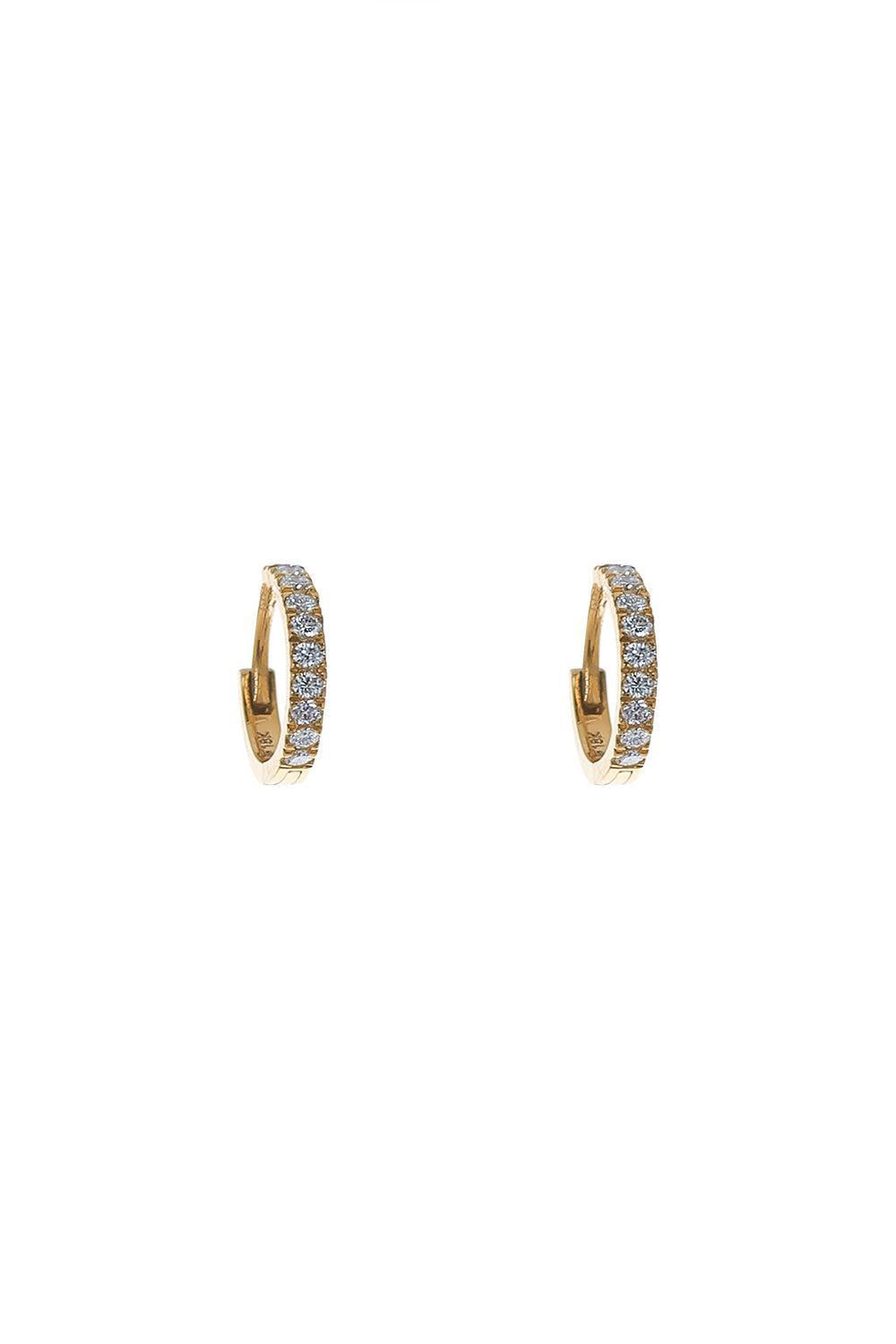 Linear Huggie Earrings-YELLOW GOLD-JEWELRYFINE JEWELEARRING-64 FACETS