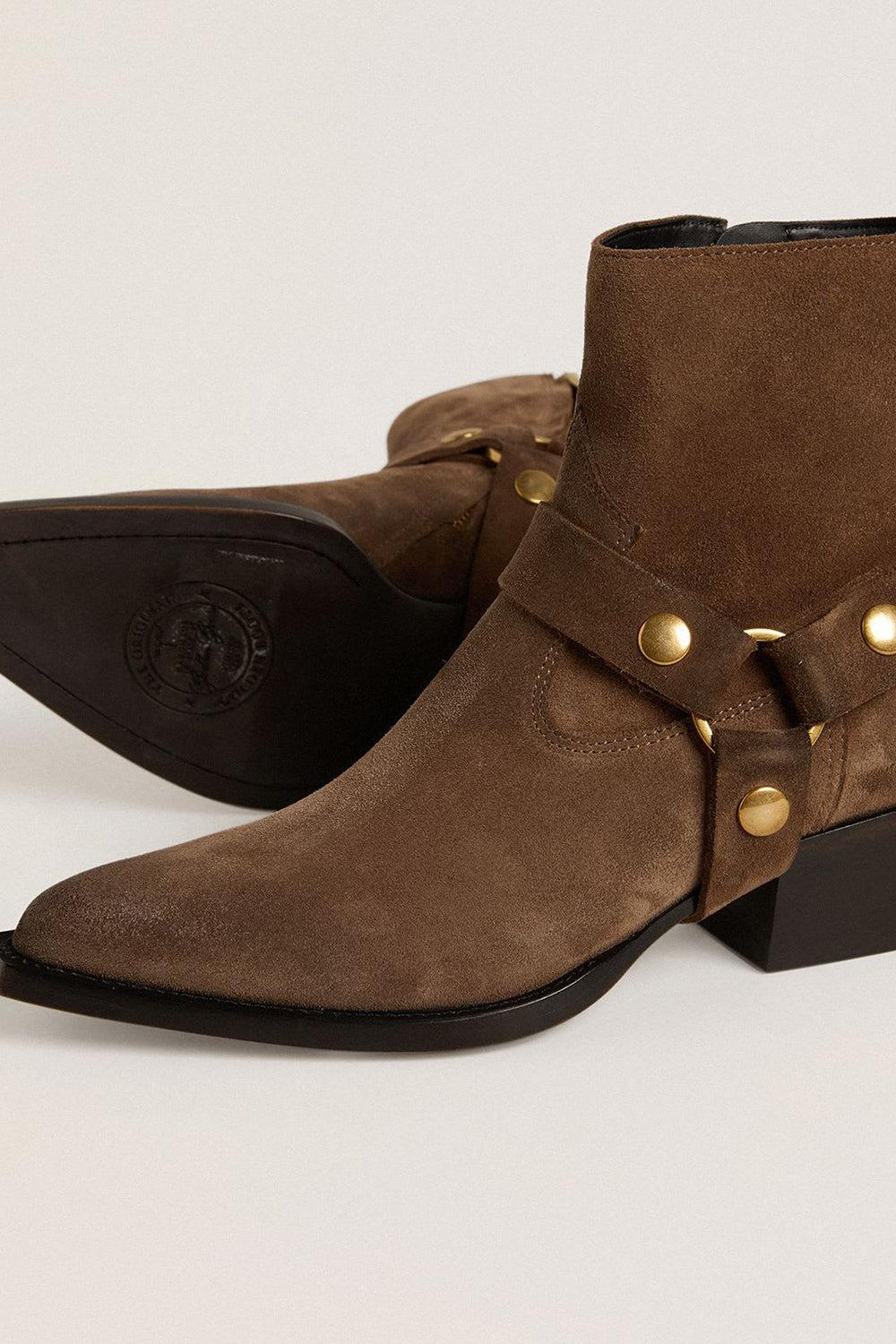 Debbie Boot - Taupe Suede-TAUPE-36-SHOEBOOT-GOLDEN GOOSE