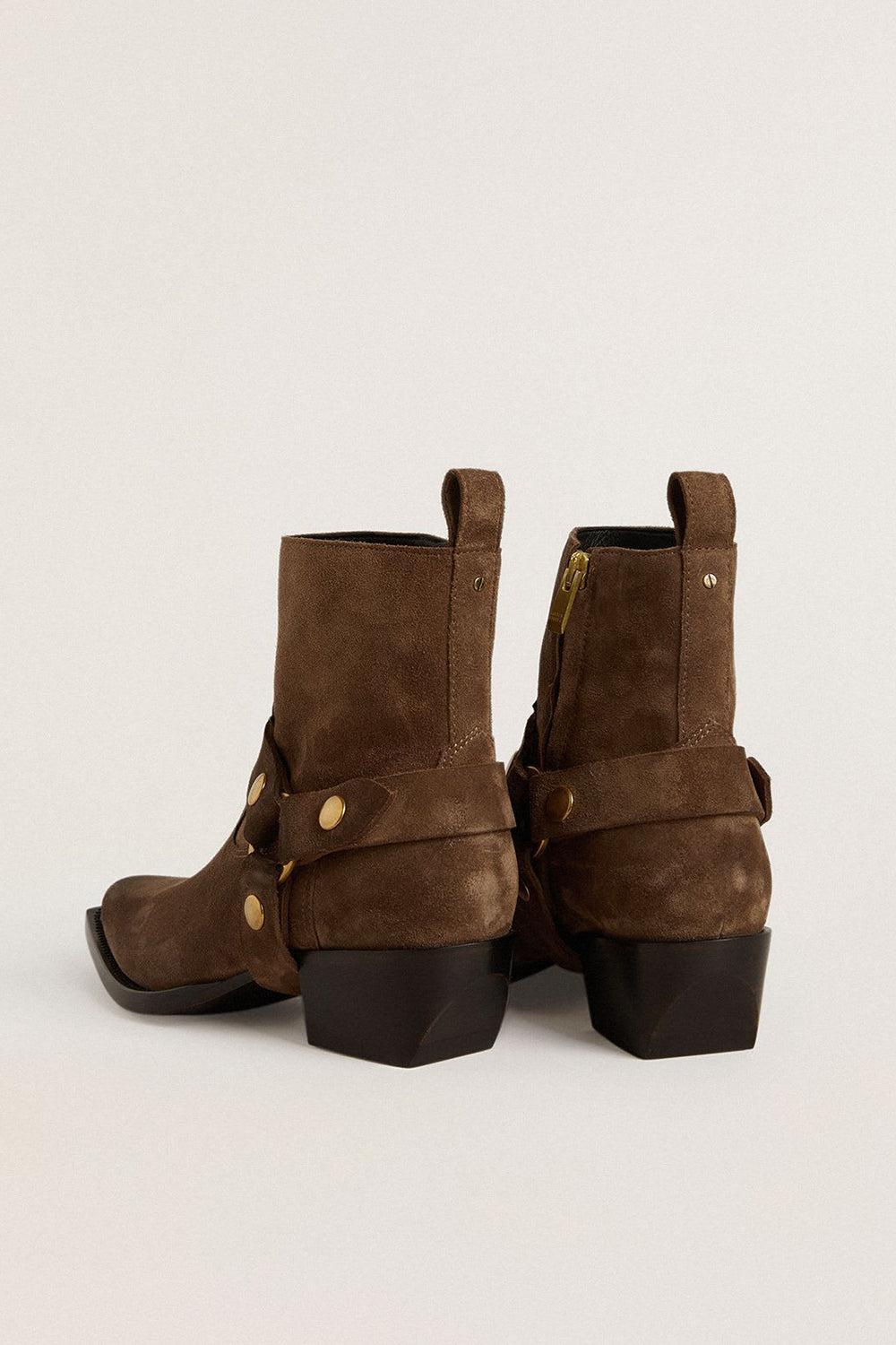 Debbie Boot - Taupe Suede-TAUPE-36-SHOEBOOT-GOLDEN GOOSE