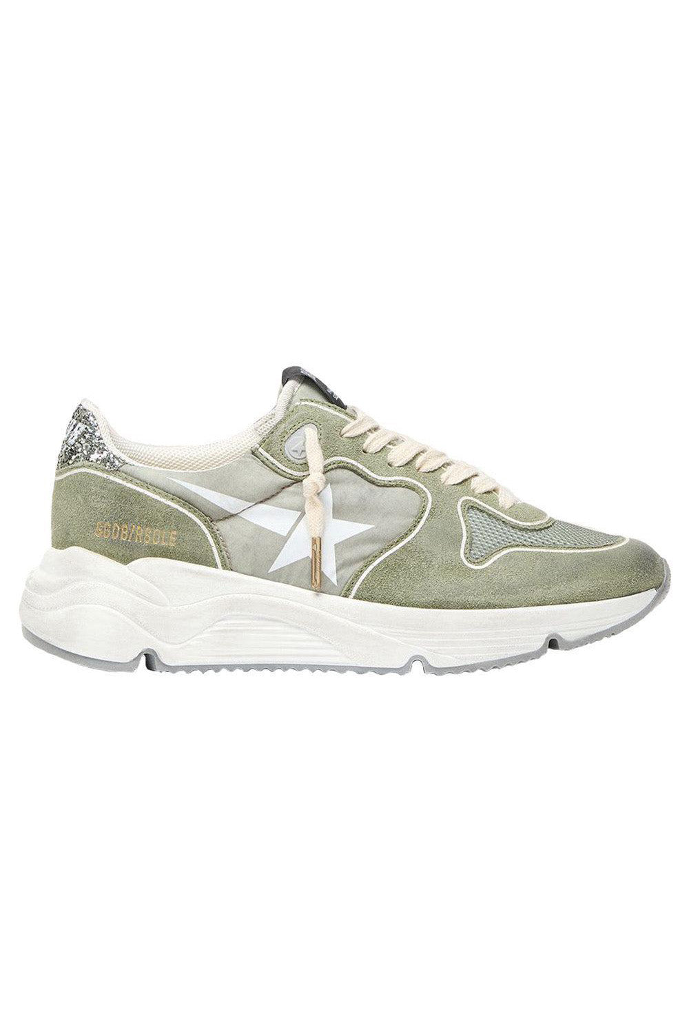 Running Star Glitter Sneaker-GREEN-37-SHOESNEAKER-GOLDEN GOOSE