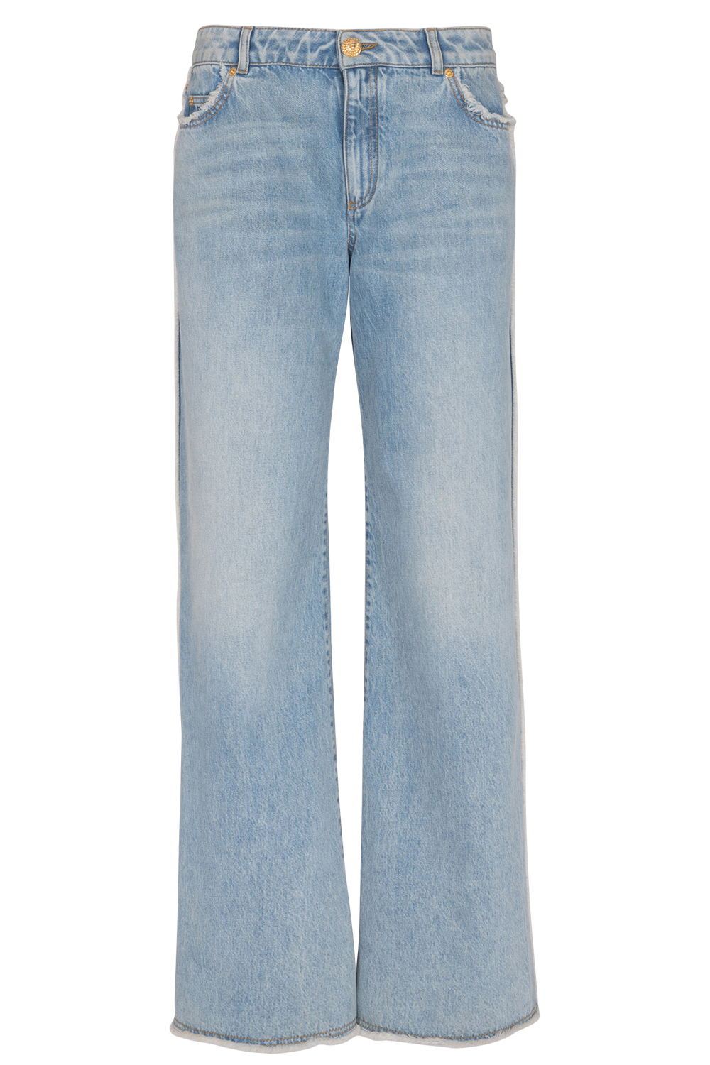 Raw Edge Straight Jeans
