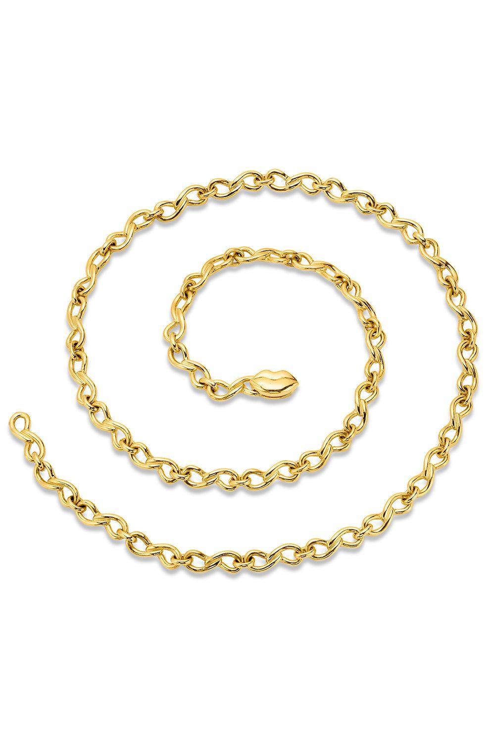 Interlocking Chain Necklace-YELLOW GOLD-18-JEWELRYFINE JEWELNECKLACE O-EDINA KISS