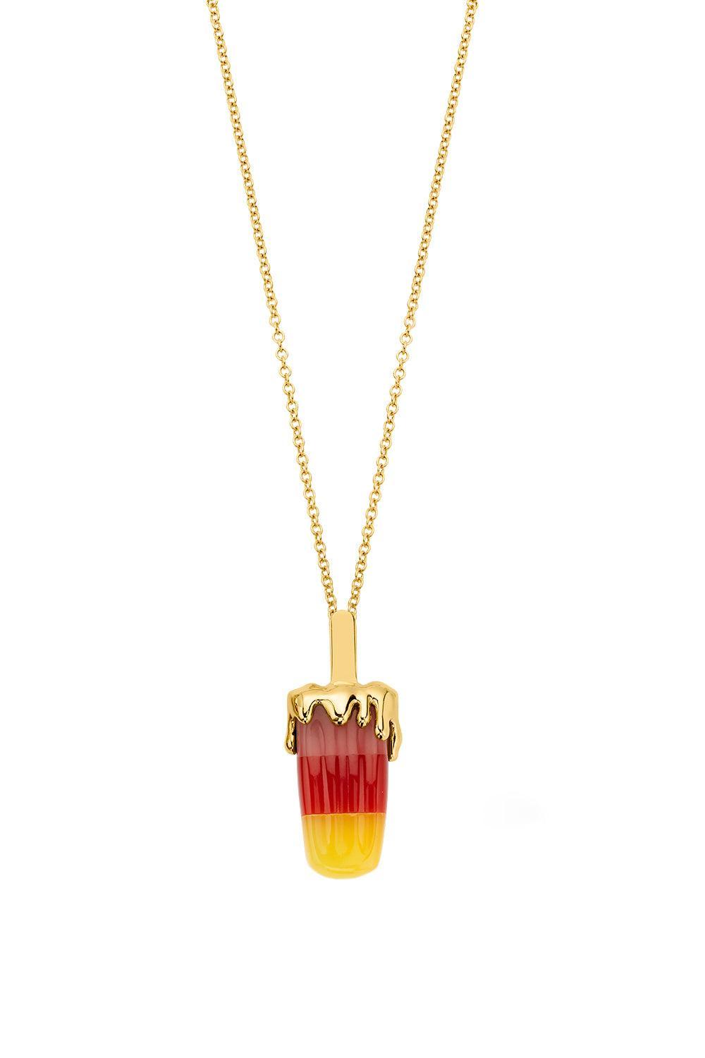 Agate Mini Popsicle Necklace-YELLOW GOLD-18-JEWELRYFINE JEWELNECKLACE O-EDINA KISS