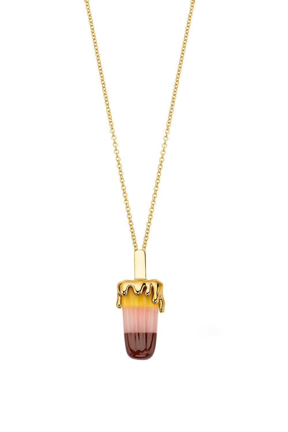 Agate Opal Mini Popsicle Necklace-YELLOW GOLD-18-JEWELRYFINE JEWELNECKLACE O-EDINA KISS