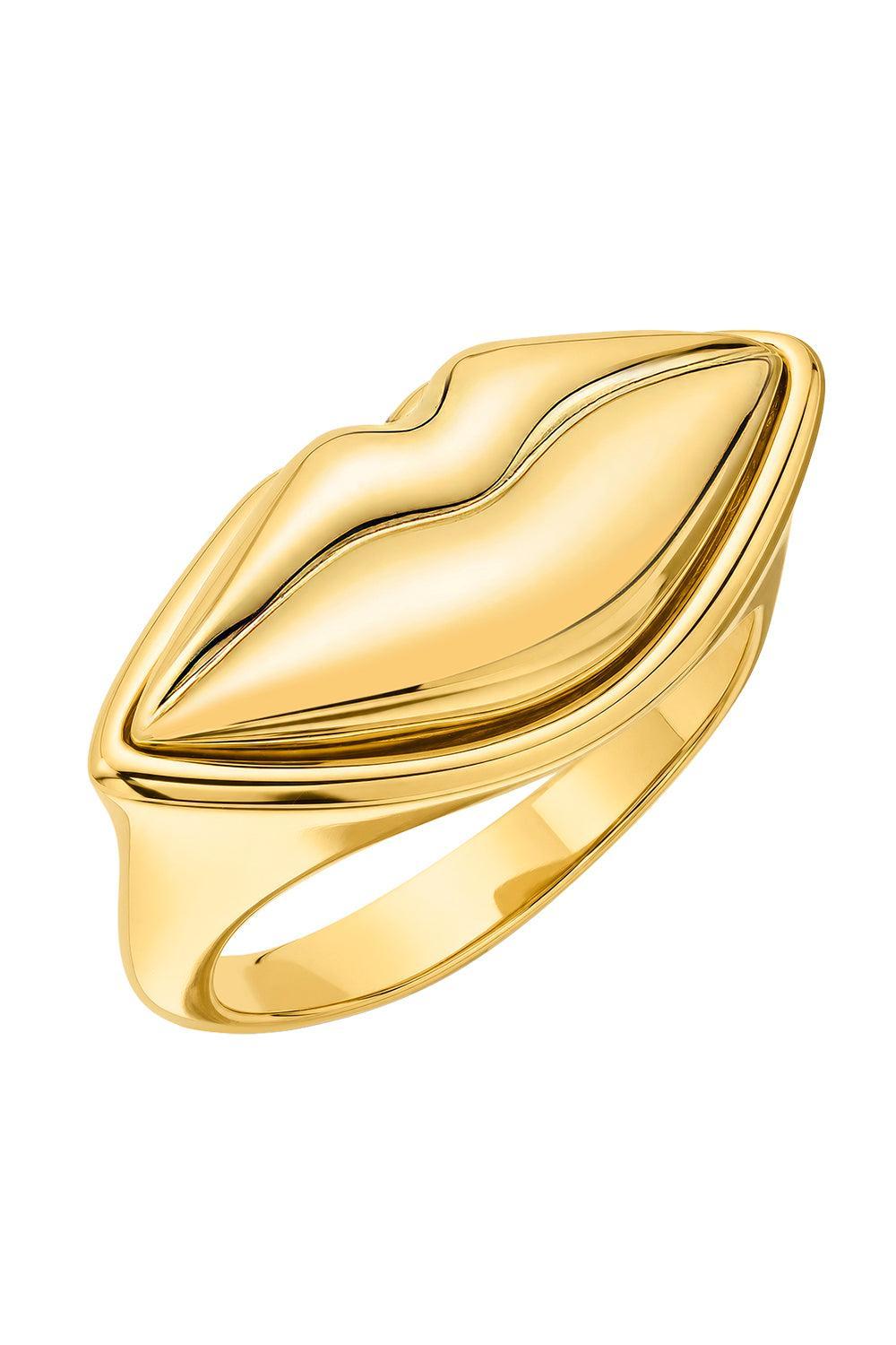 Gold Lip Ring-YELLOW GOLD-7-JEWELRYFINE JEWELRING-EDINA KISS