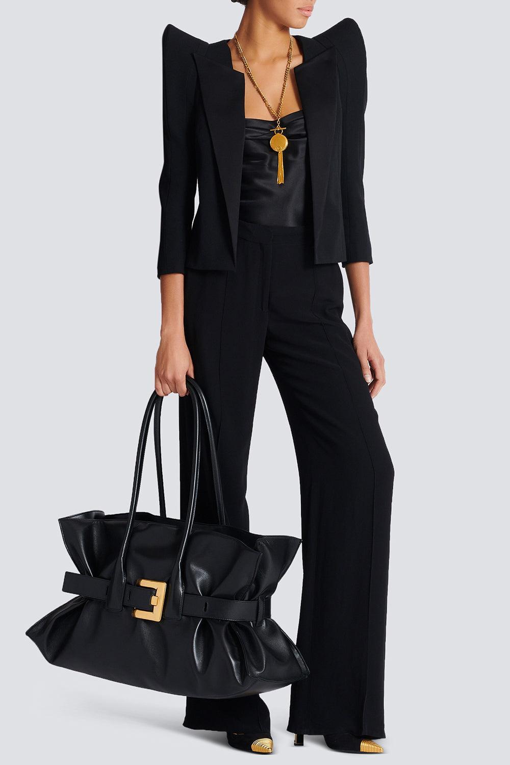 Large Anthem Bag - Noir-NOIR-O/S-HANDBAGSHOULDER-BALMAIN