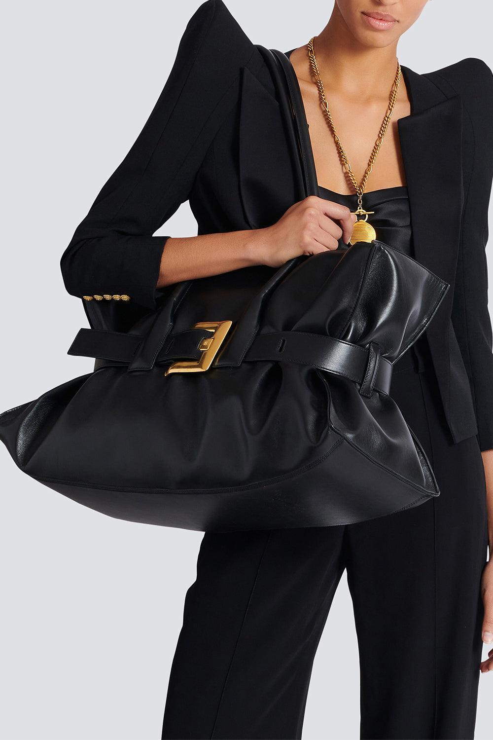 Large Anthem Bag - Noir-NOIR-O/S-HANDBAGSHOULDER-BALMAIN