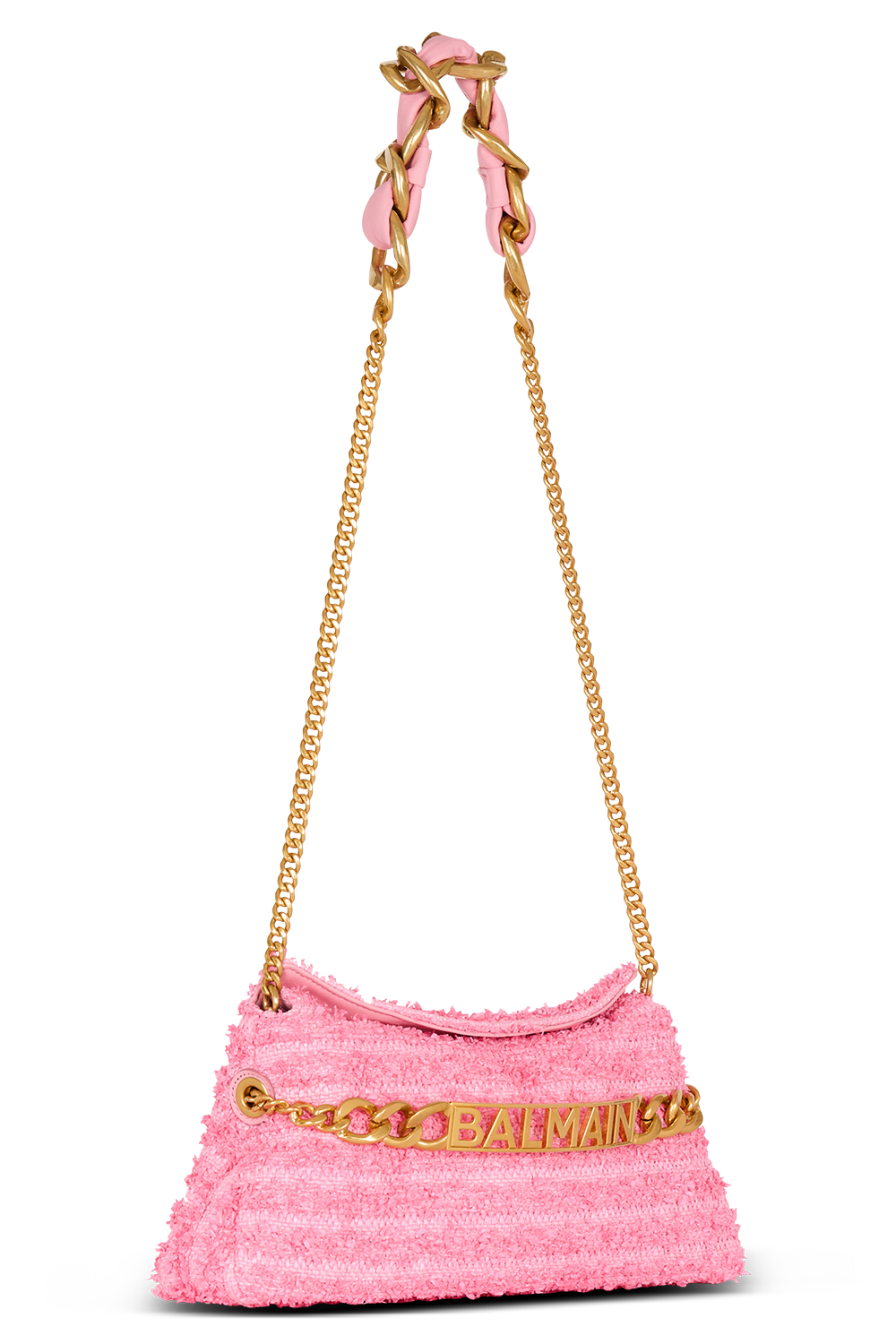 1945 Soft Pouch - Rose Bonbon-RSEBONBO-O/S-HANDBAGSHOULDER-BALMAIN