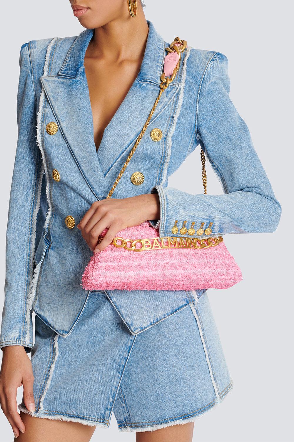 1945 Soft Pouch - Rose Bonbon-RSEBONBO-O/S-HANDBAGSHOULDER-BALMAIN