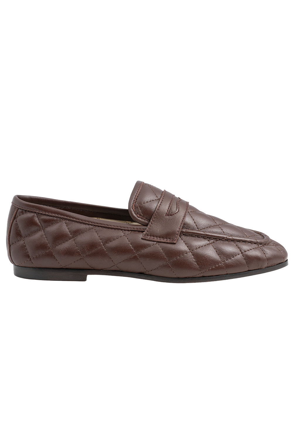 Essenziale Quilted Loafer - Brown-BROWN-36-SHOEFLAT SHOE-SOPHIQUE