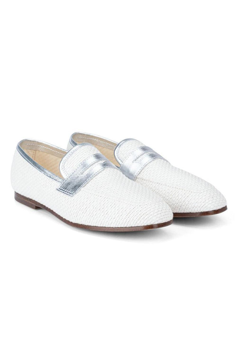Essenziale Loafer - White Silver-WHITE-36-SHOEFLAT SHOE-SOPHIQUE