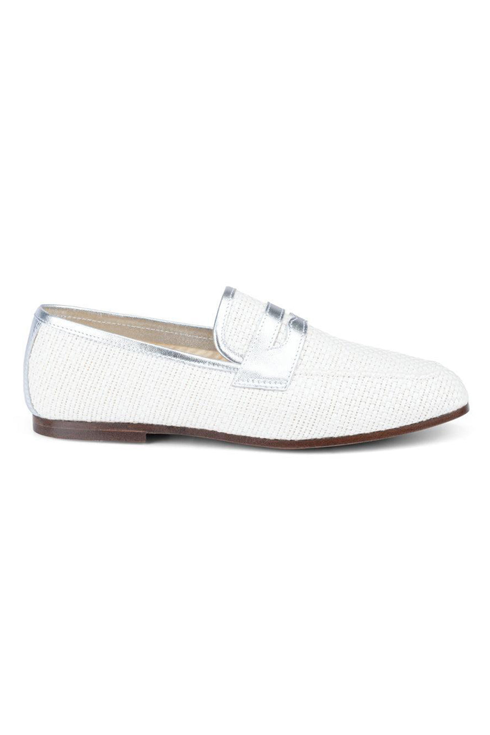 Essenziale Loafer - White Silver-WHITE-36-SHOEFLAT SHOE-SOPHIQUE
