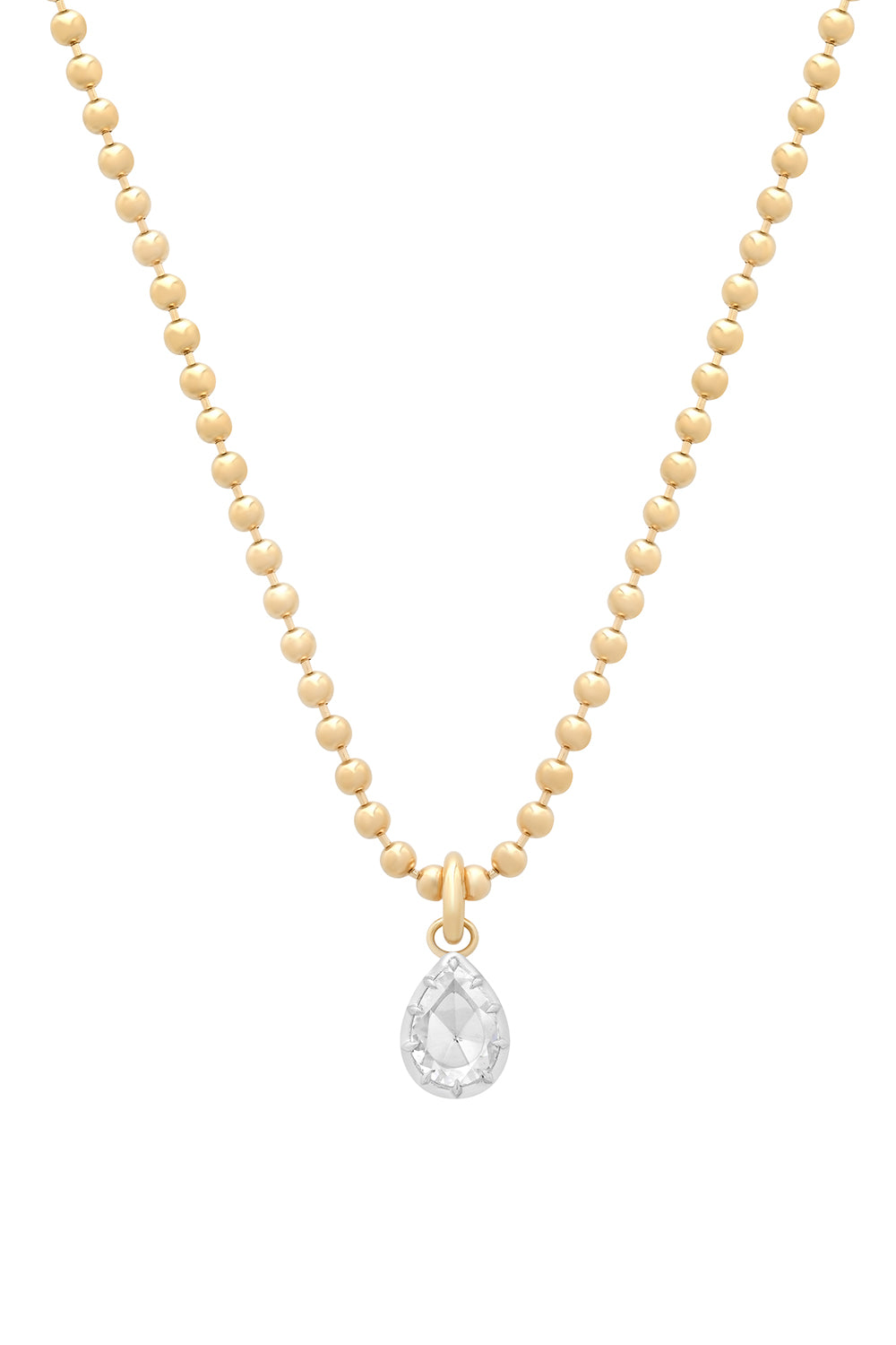 Diamond Pear Essence Thick Beaded Necklace