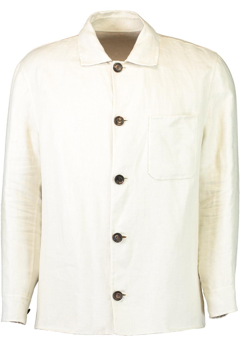 Button Front Overshirt-CREAM-48-MENSCLOTHINGJACKET-ELEVENTY