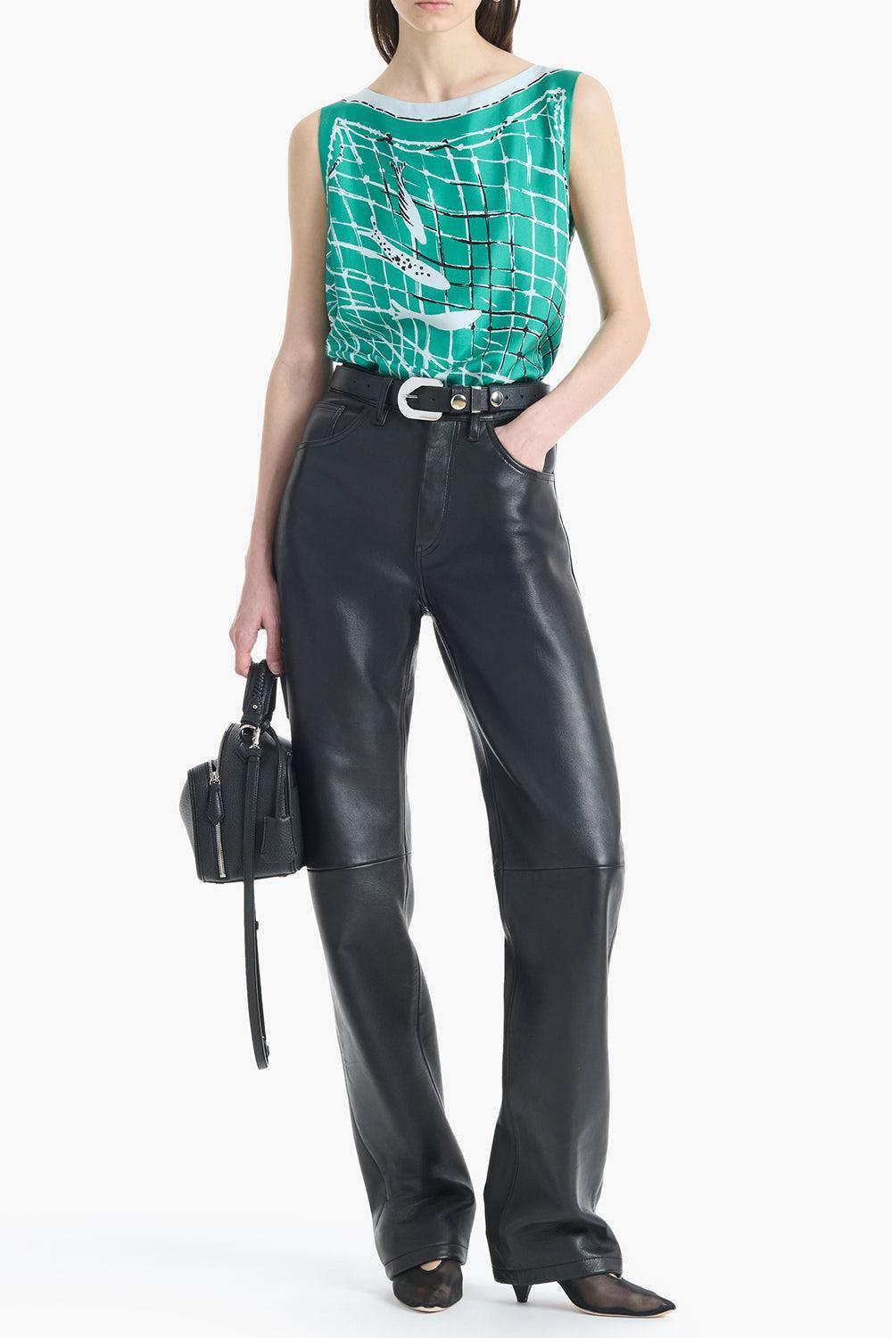 Siggi Top-GREEN-36-CLOTHINGTOPBLOUSE-ALTUZARRA