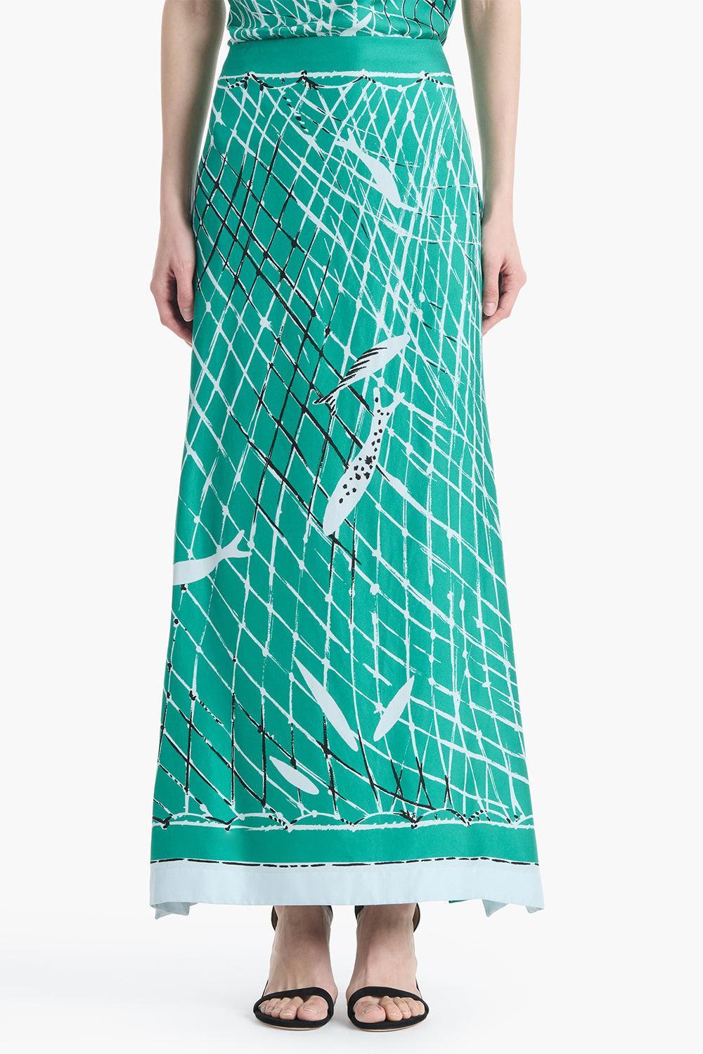 Linnie Skirt-GREEN-36-CLOTHINGSKIRTMIDI-ALTUZARRA