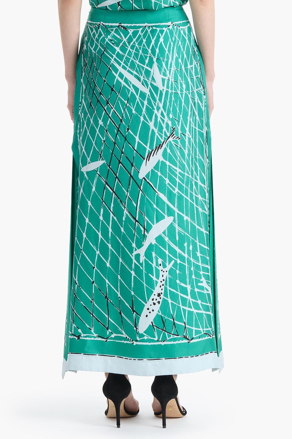 Linnie Skirt-GREEN-36-CLOTHINGSKIRTMIDI-ALTUZARRA