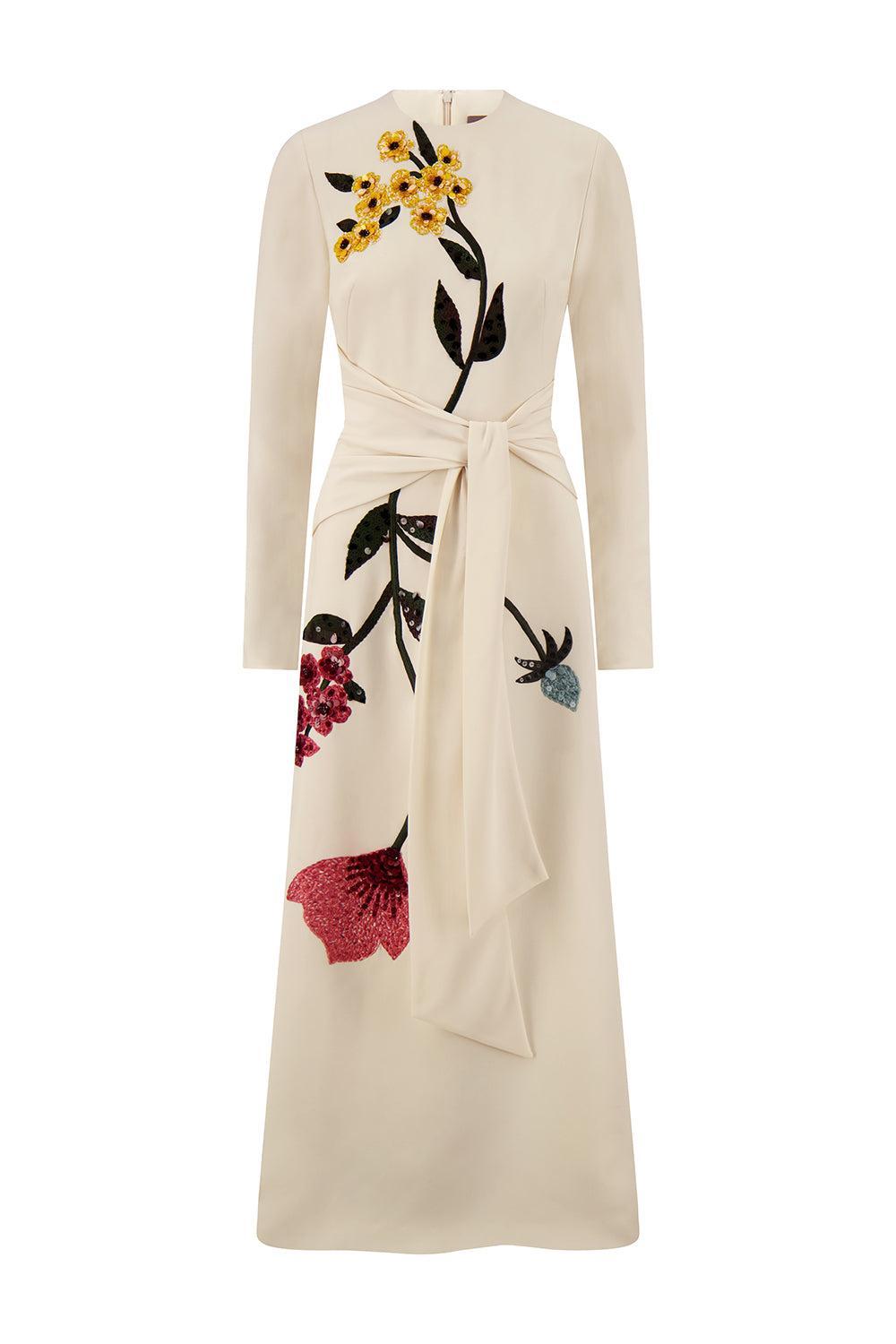 Tie Waist Dress-CREAM-2-CLOTHINGDRESSCOCKTAIL-LELA ROSE