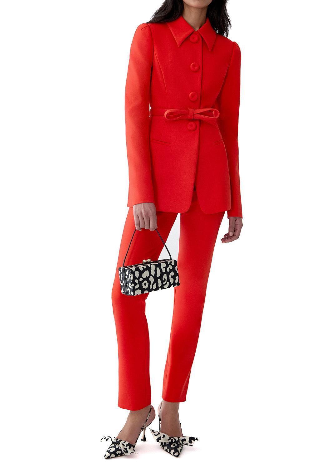 Cigarette Pant - Chili Red-RED-2-CLOTHINGPANTSLIM FIT-CAROLINA HERRERA