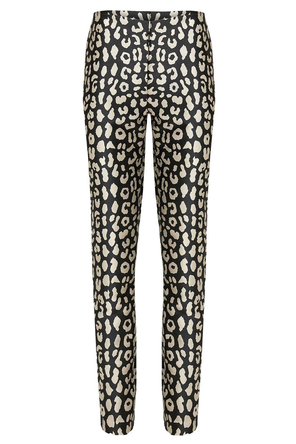 Cigarette Pant - Black Ivory-NOVELTY-4-CLOTHINGPANTSLIM FIT-CAROLINA HERRERA