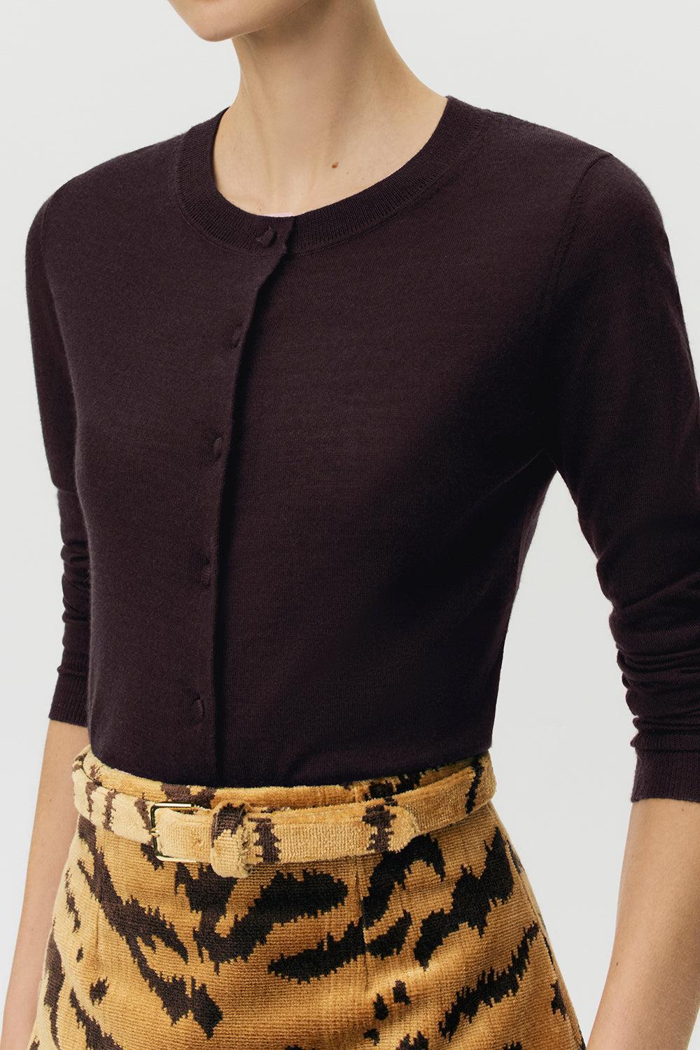 Worth Cardigan - Espresso-BROWN-S-CLOTHINGTOPCARDIGAN-ADAM LIPPES