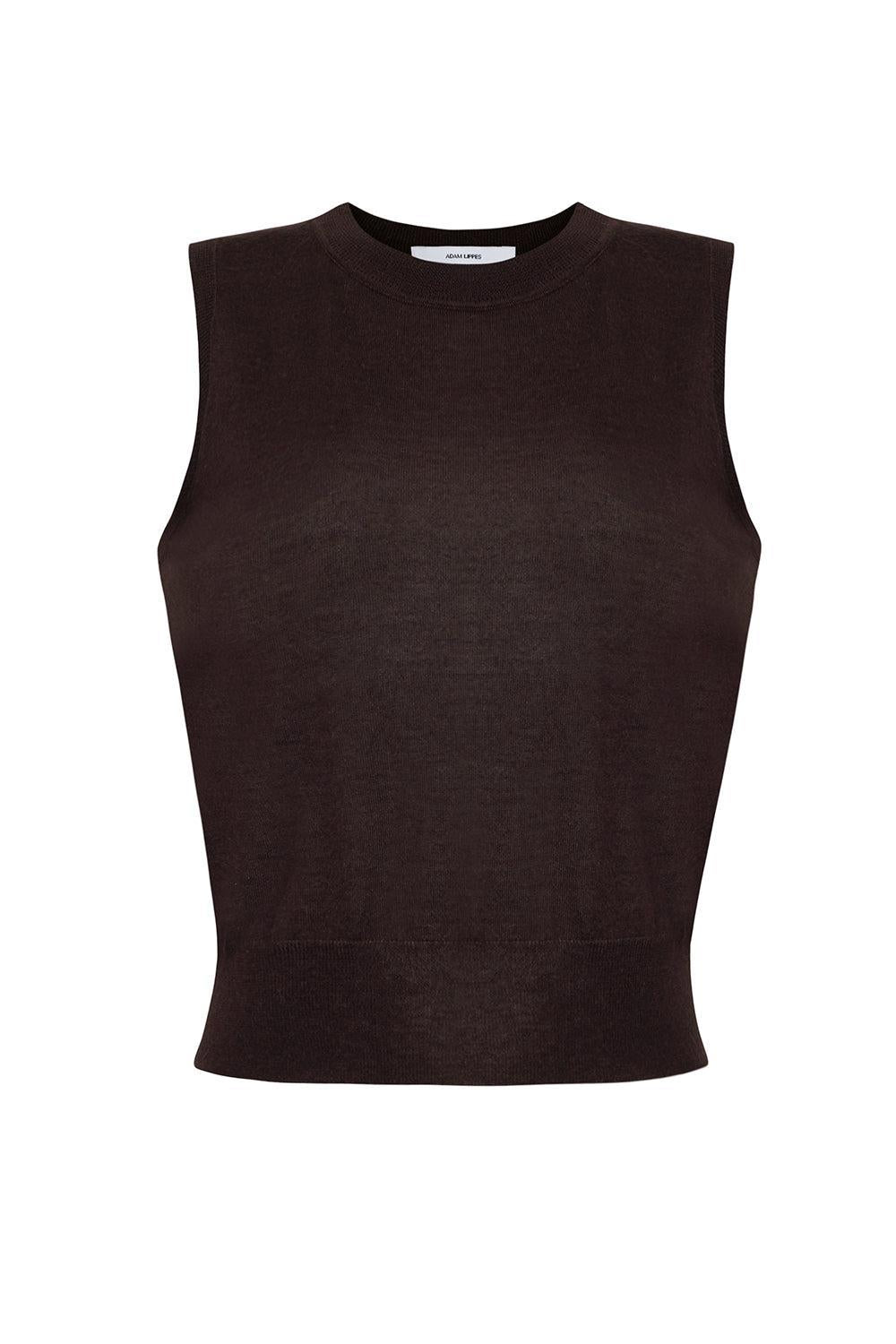 Ava Top - Espresso-BROWN-S-CLOTHINGTOPTANK-ADAM LIPPES