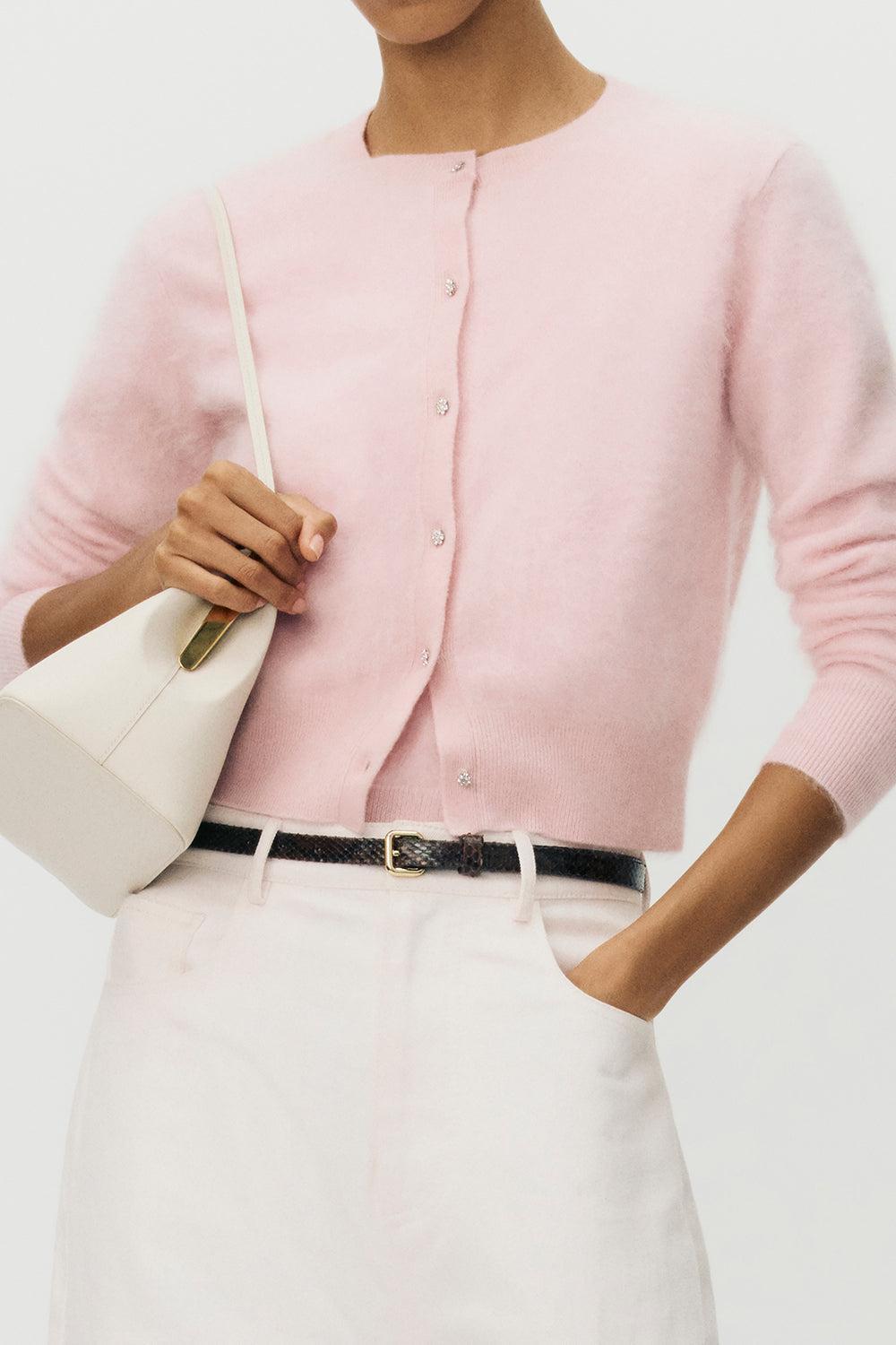 Cruz Cardigan - Pink-PINK-XS-CLOTHINGTOPCARDIGAN-ADAM LIPPES